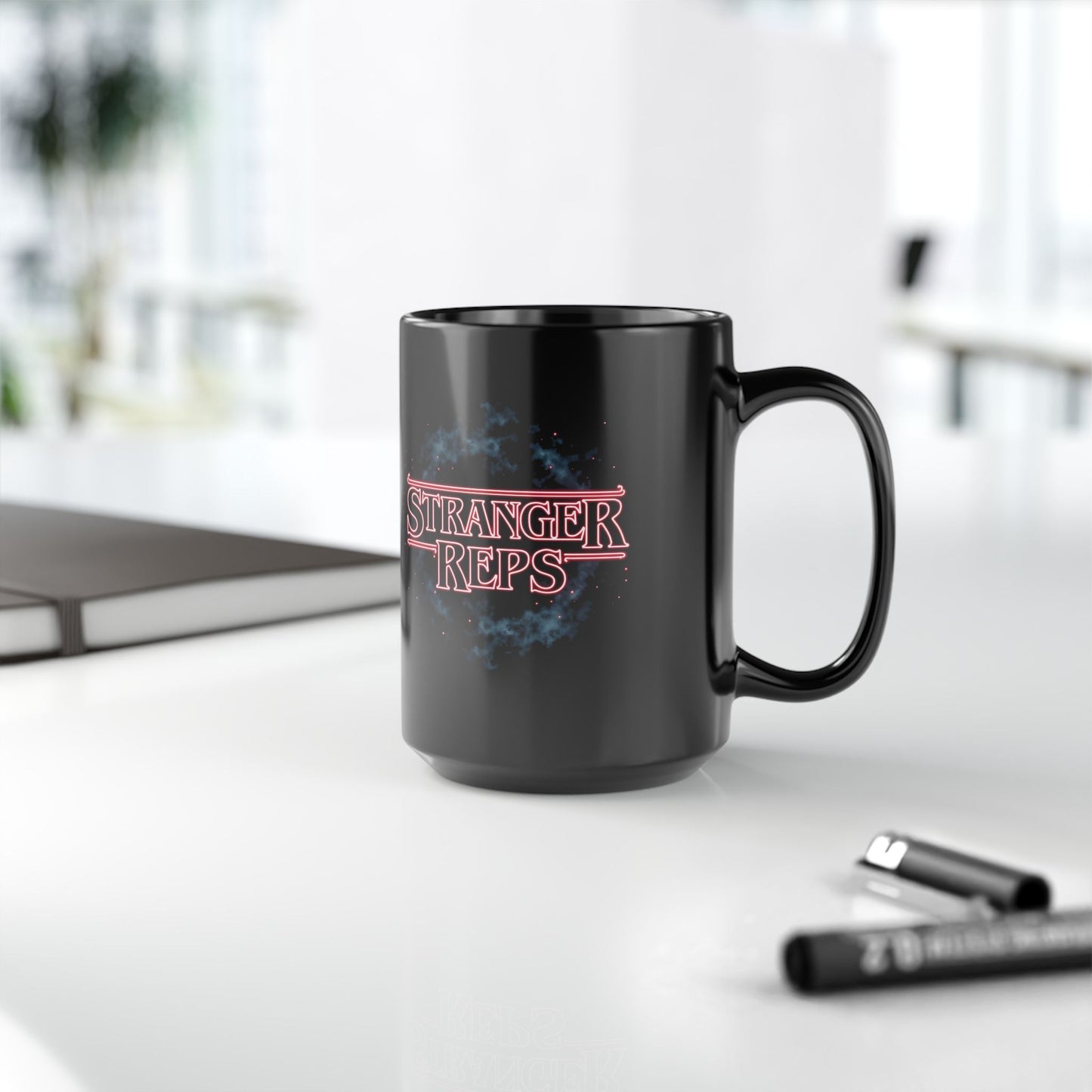 Stranger Reps Black Mug - 11oz & 15oz - Perfect for Fans of Sci-Fi Shows