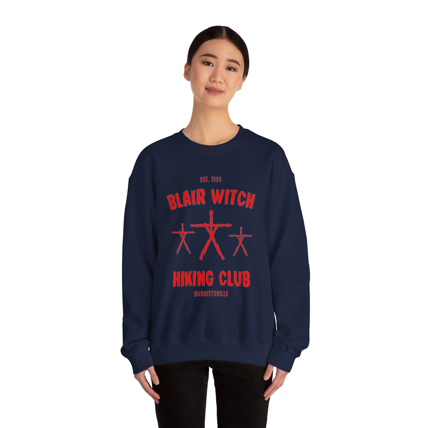 Blaire Witch Hiking Club Sweatshirt, Outdoor Adventure Clothing, Nature Lover Gift, Camping Crewneck Jumper, Wilderness Hike Apparel