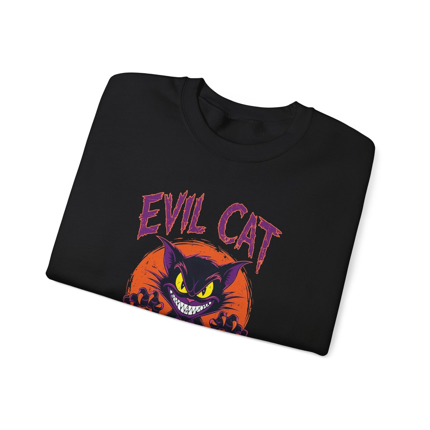 Evil  Cat Unisex Sweatshirt, Funny Cat Lover Gift, Gotham City Theme, Graphic Pullover,Jumper
