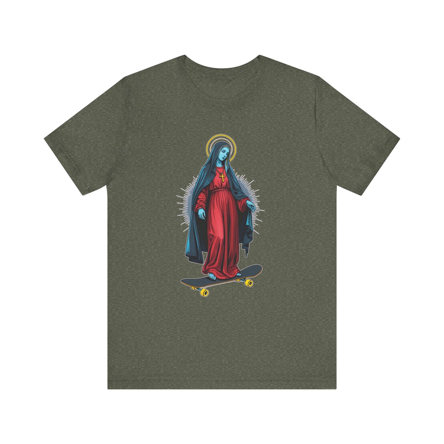 Graphic Tee - Virgin Mary on Skateboard