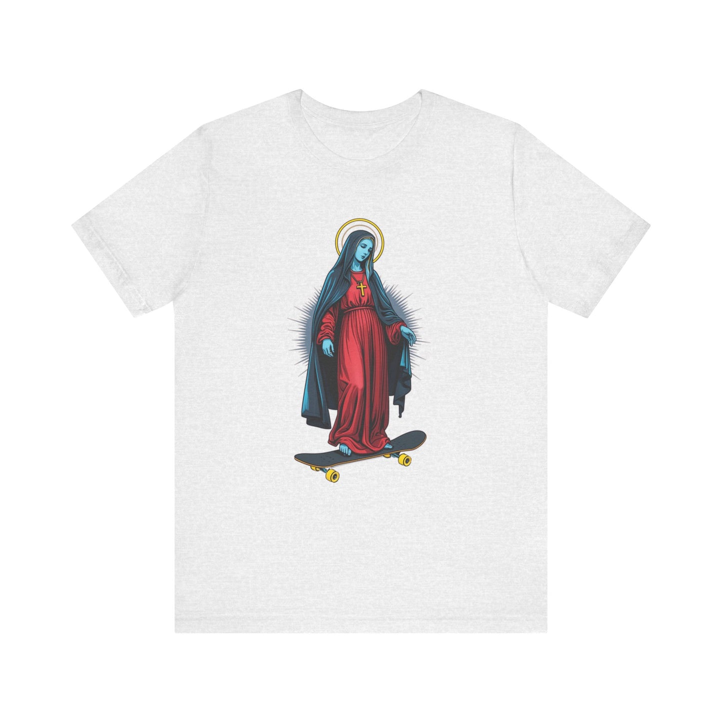 Graphic Tee - Virgin Mary on Skateboard