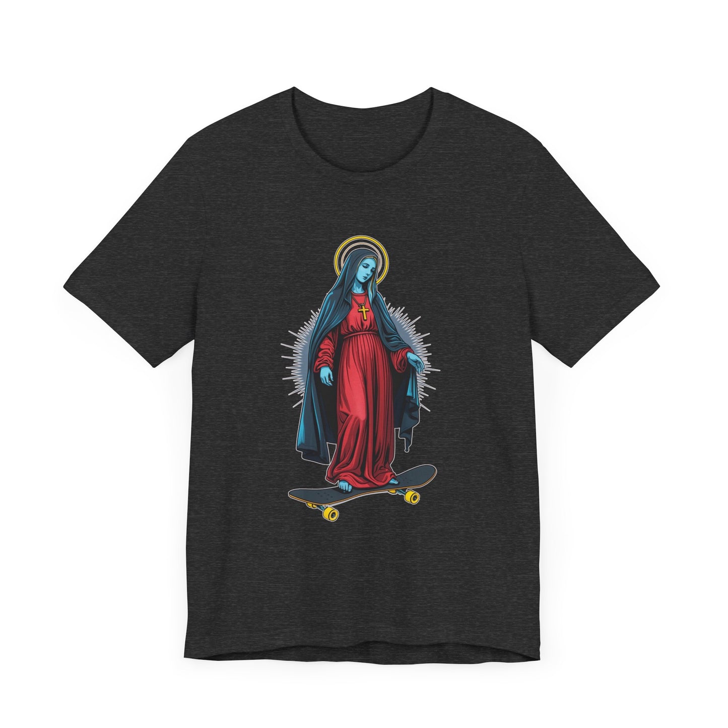 Graphic Tee - Virgin Mary on Skateboard