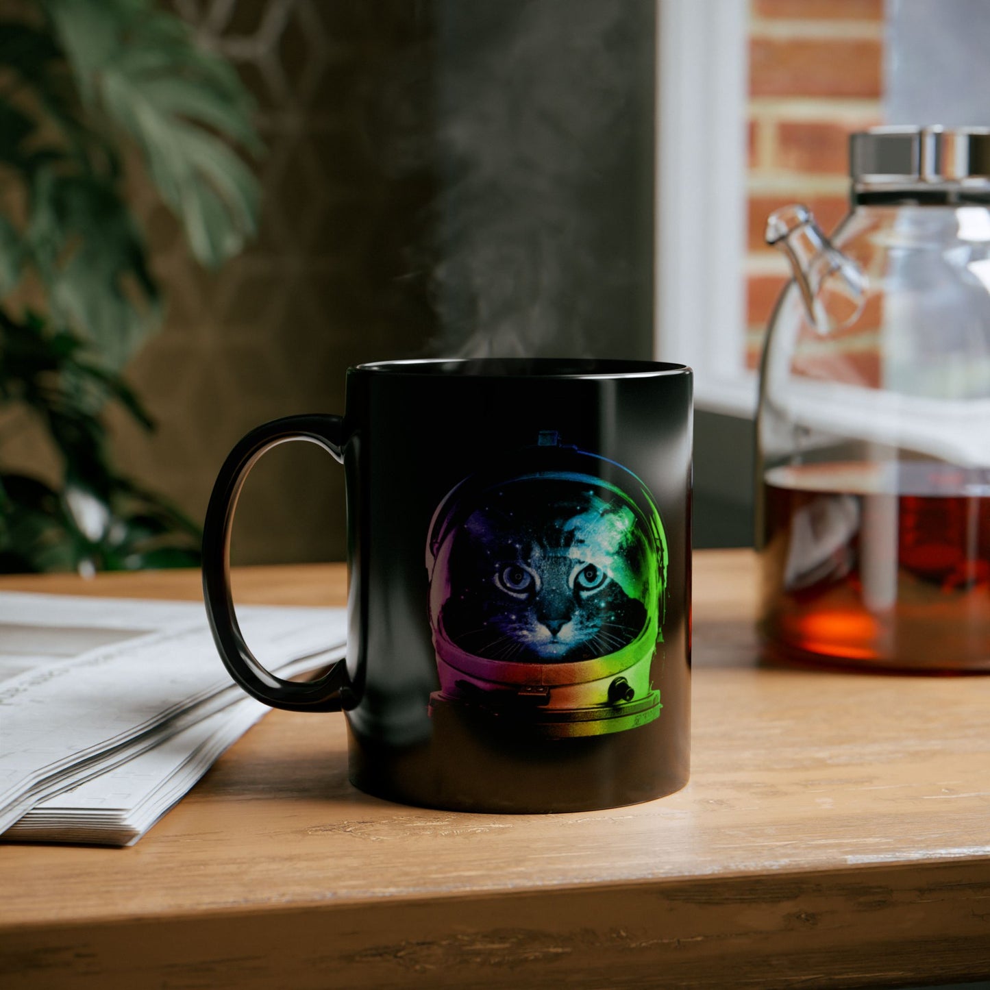 Cosmic Cat Astronaut Mug - Vibrant Space Design (11oz & 15oz)