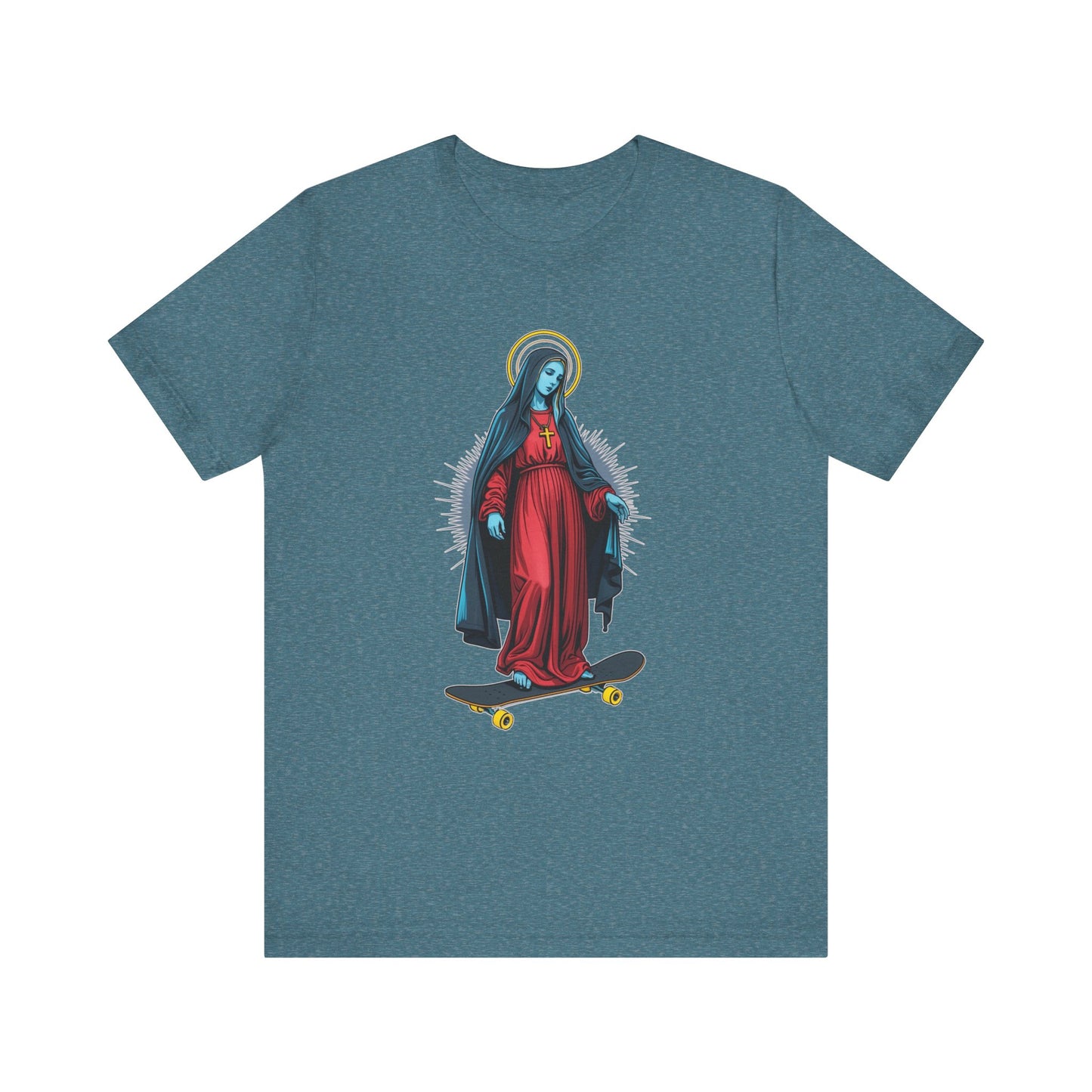 Graphic Tee - Virgin Mary on Skateboard