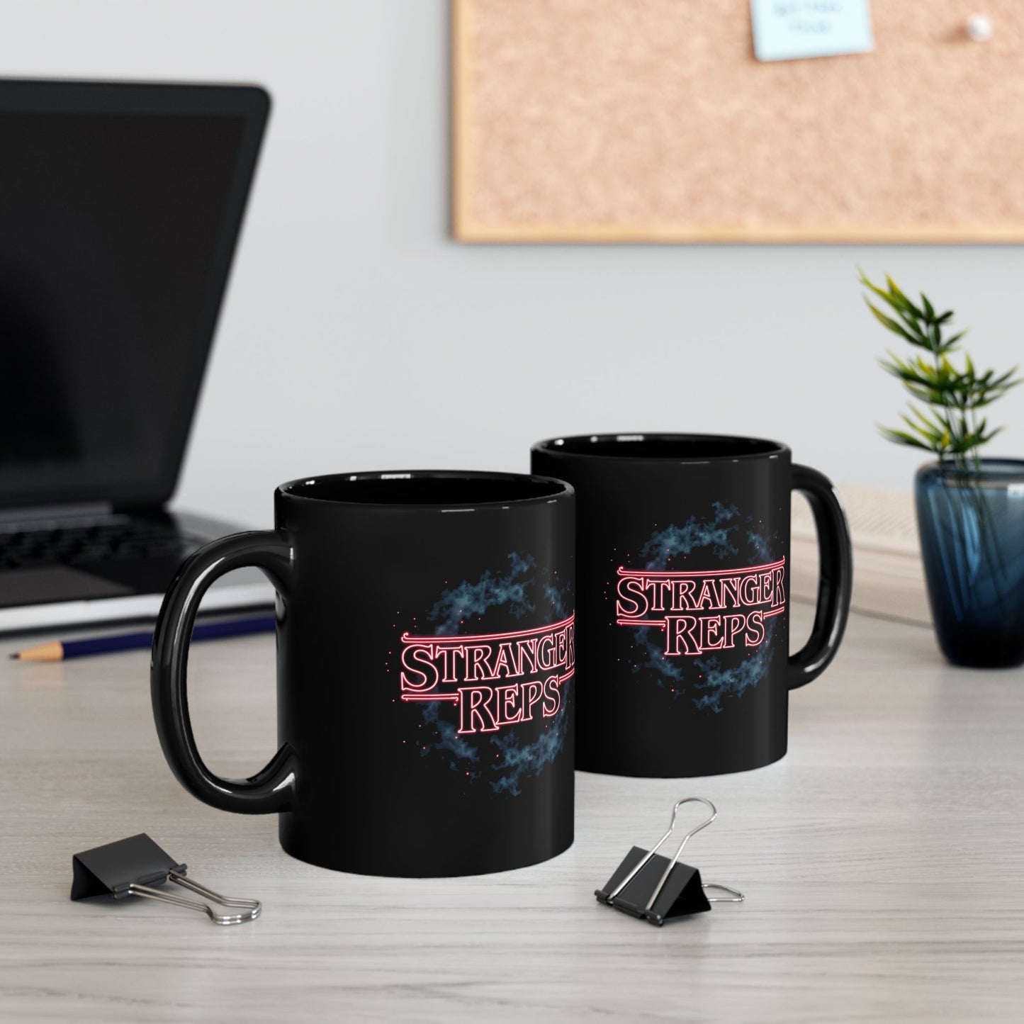 Stranger Reps Black Mug - 11oz & 15oz - Perfect for Fans of Sci-Fi Shows