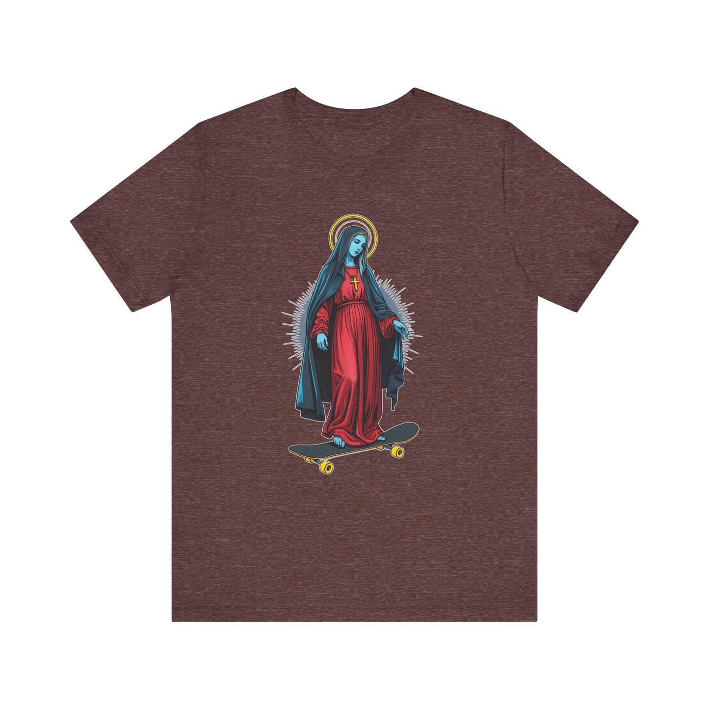 Graphic Tee - Virgin Mary on Skateboard