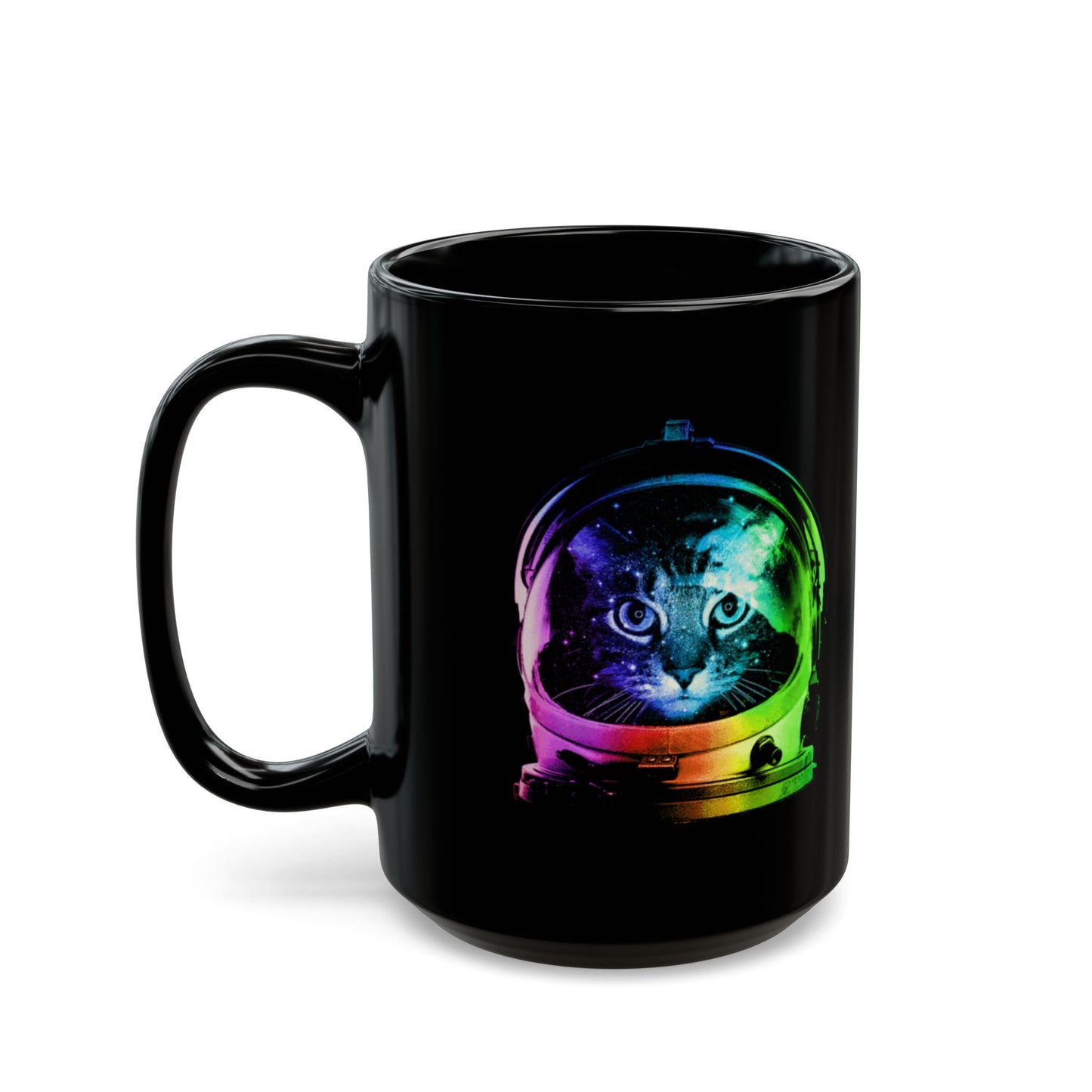 Cosmic Cat Astronaut Mug - Vibrant Space Design (11oz & 15oz)