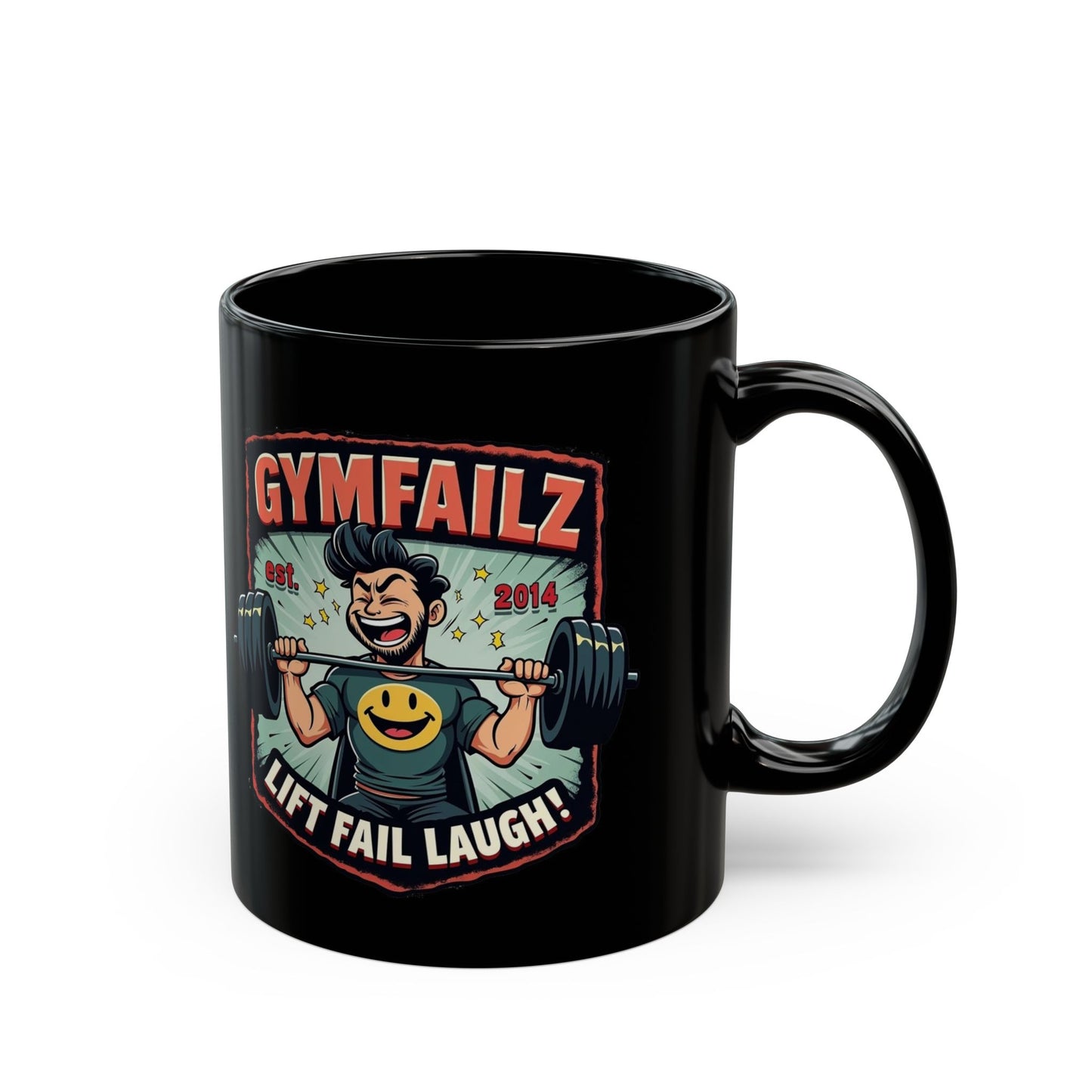 Gym Humor Coffee Mug - Lift Fail Laugh Motivation 11oz & 15oz