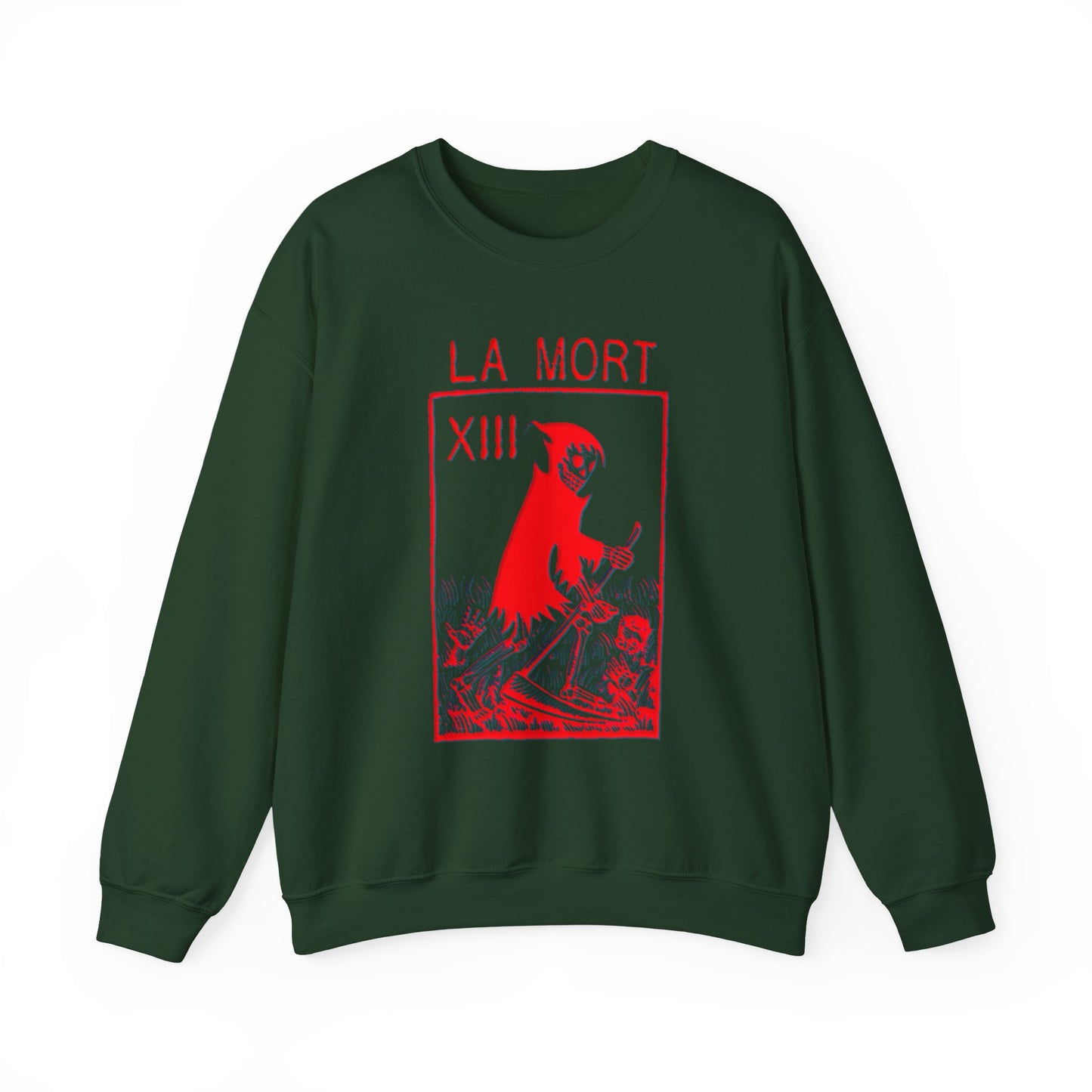 Tarot Card Unisex Sweatshirt, Gothic La Mort Design, Pullover Jumper, Occult Clothing, Dark Crewneck Top, Witchy Apparel