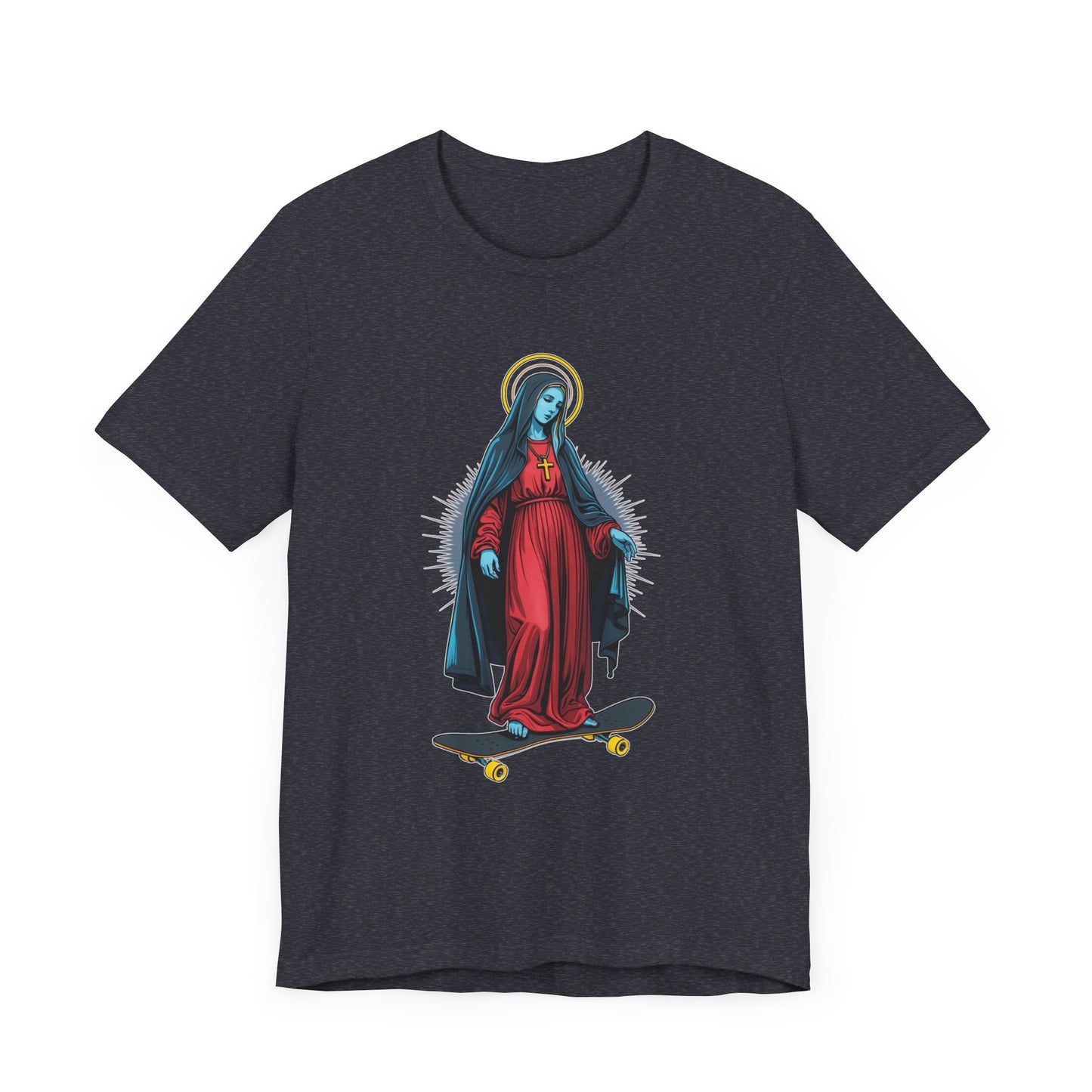 Graphic Tee - Virgin Mary on Skateboard