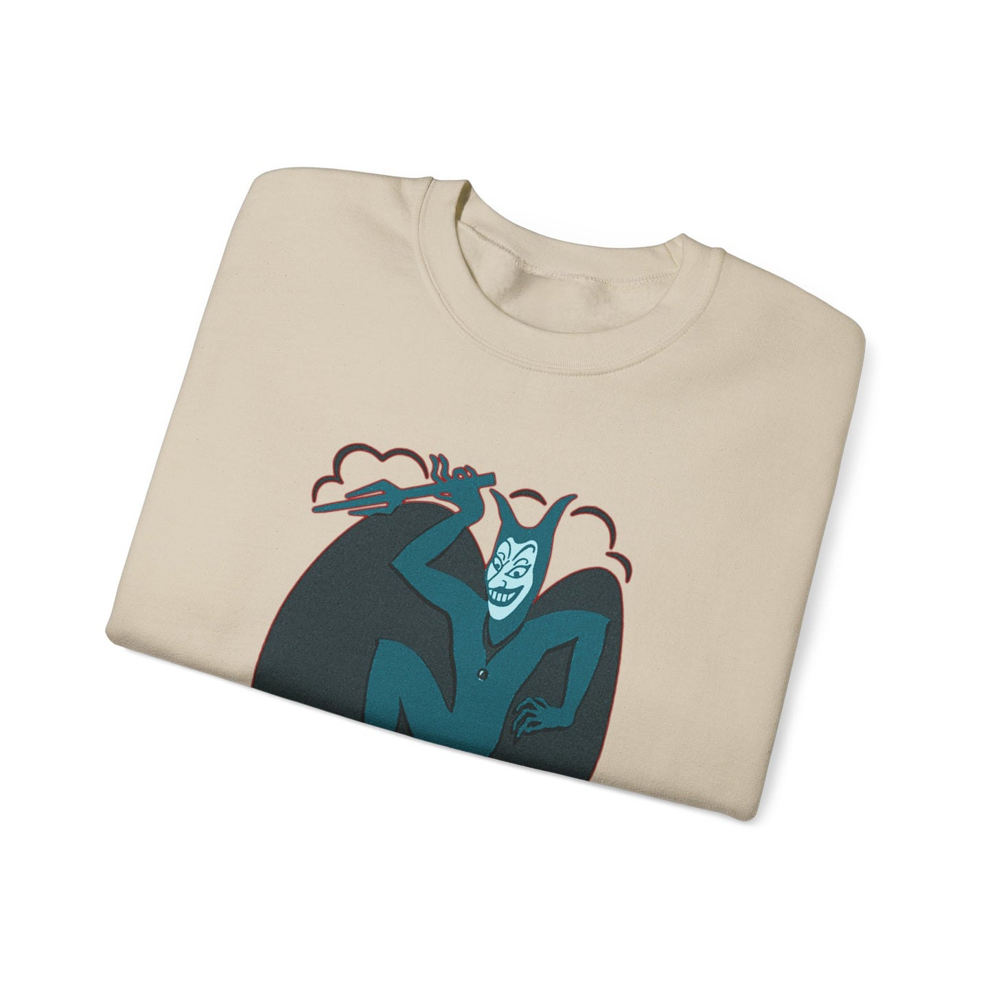 Vintage Devil Dancing Sweatshirt, Retro Demon Graphical Jumper, Devil Illustration Top, Gothic Devil Print Sweater, Demon Dance Pullover,