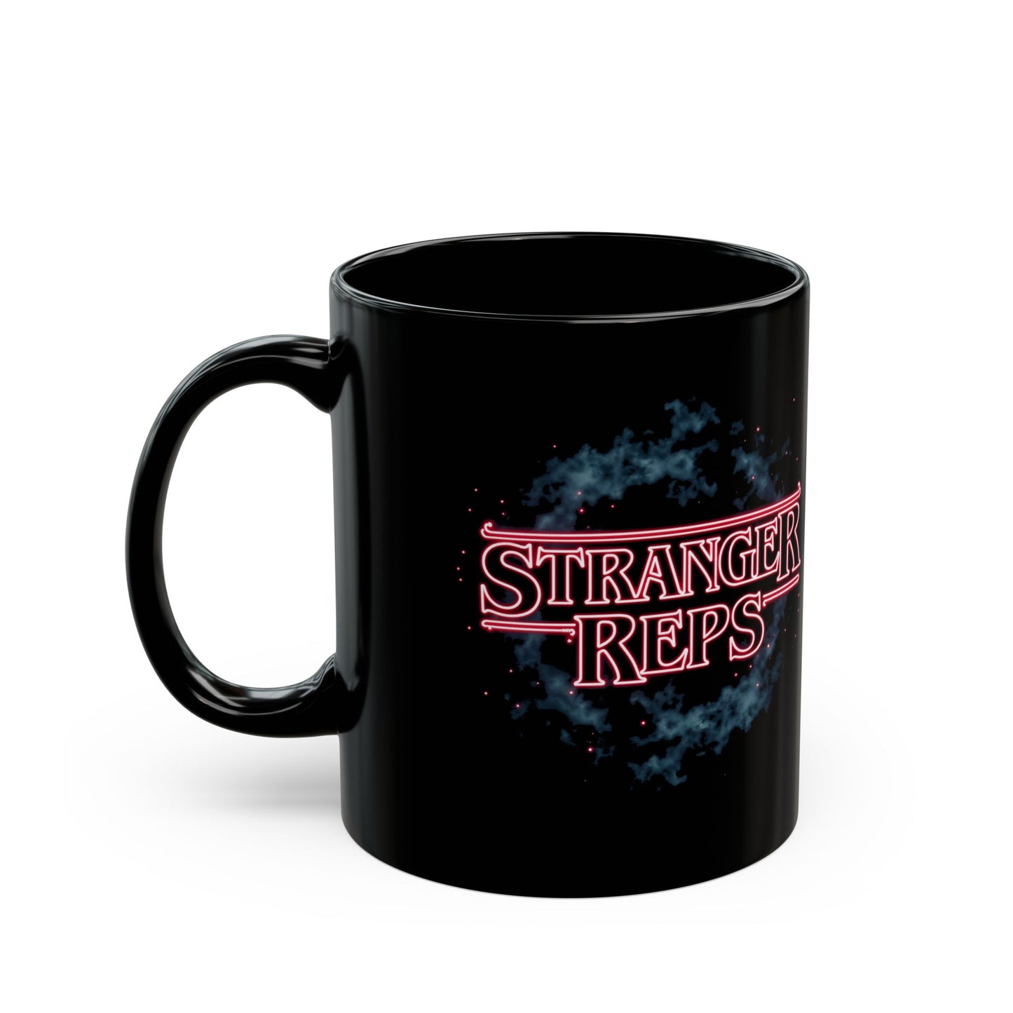 Stranger Reps Black Mug - 11oz & 15oz - Perfect for Fans of Sci-Fi Shows