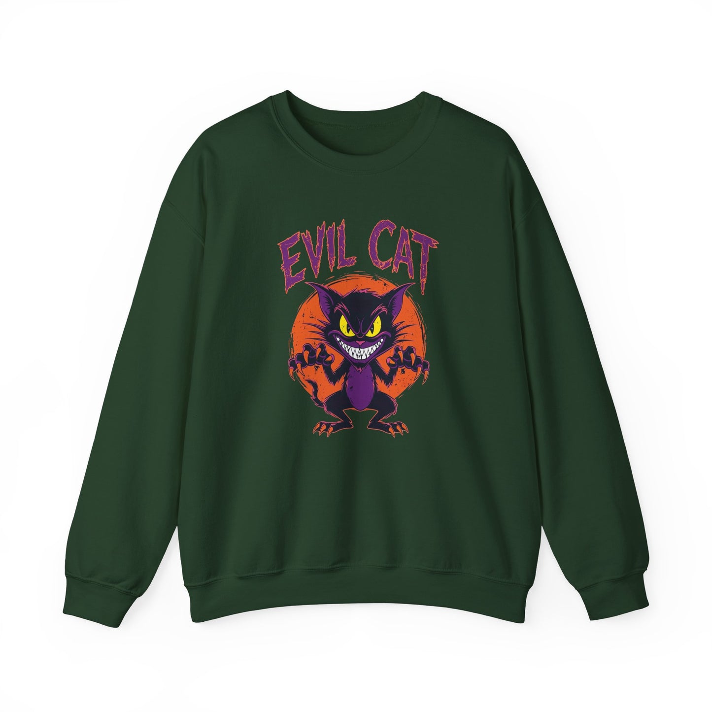 Evil  Cat Unisex Sweatshirt, Funny Cat Lover Gift, Gotham City Theme, Graphic Pullover,Jumper