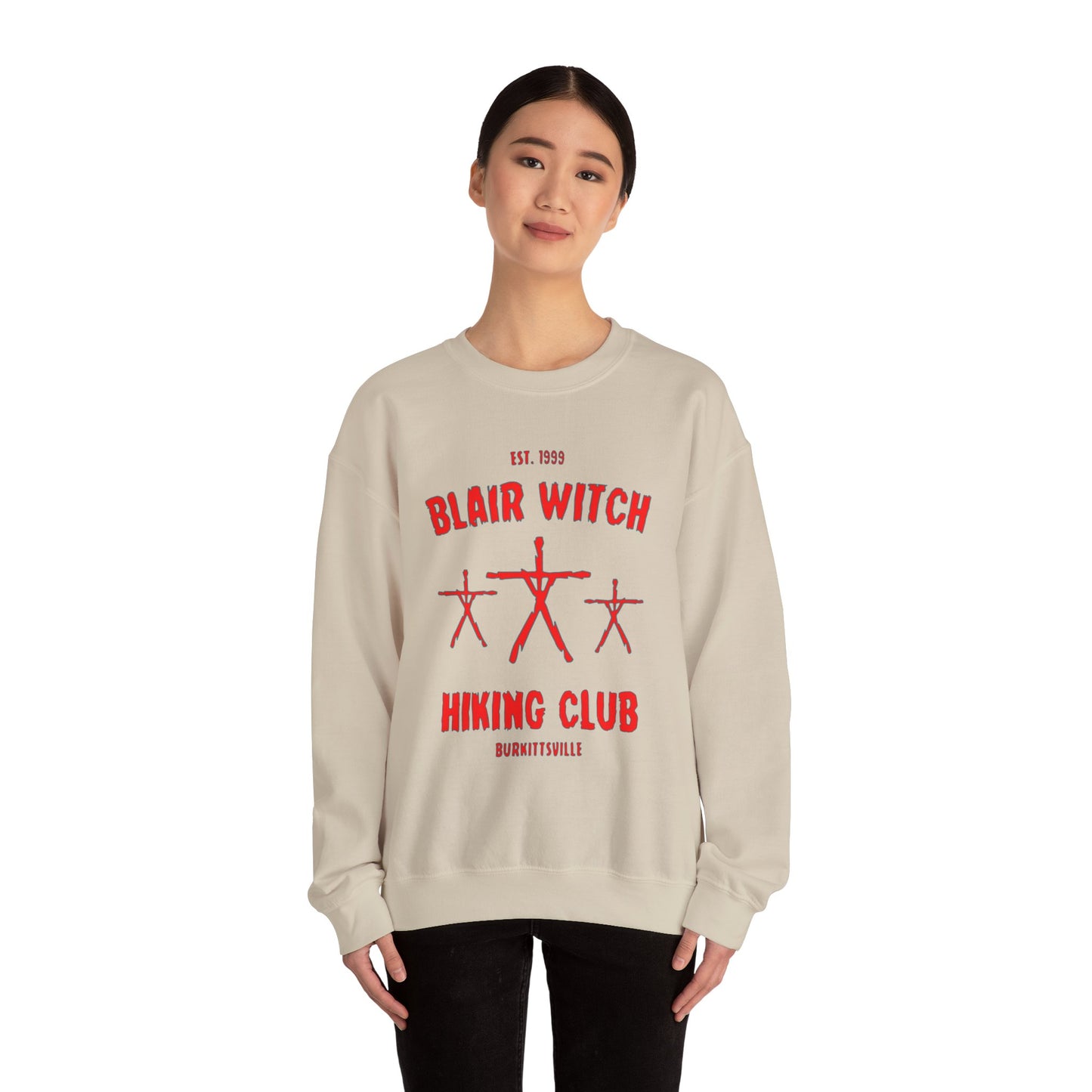 Blaire Witch Hiking Club Sweatshirt, Outdoor Adventure Clothing, Nature Lover Gift, Camping Crewneck Jumper, Wilderness Hike Apparel