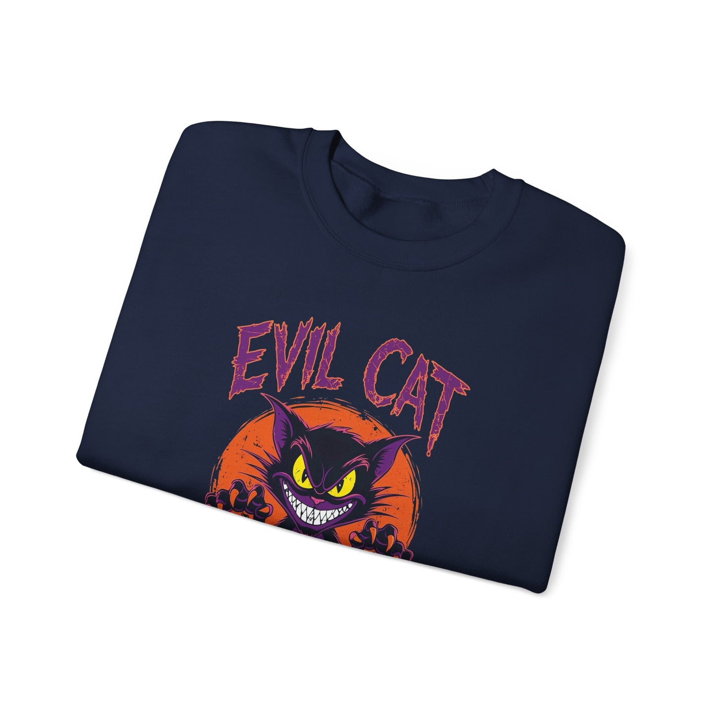Evil  Cat Unisex Sweatshirt, Funny Cat Lover Gift, Gotham City Theme, Graphic Pullover,Jumper