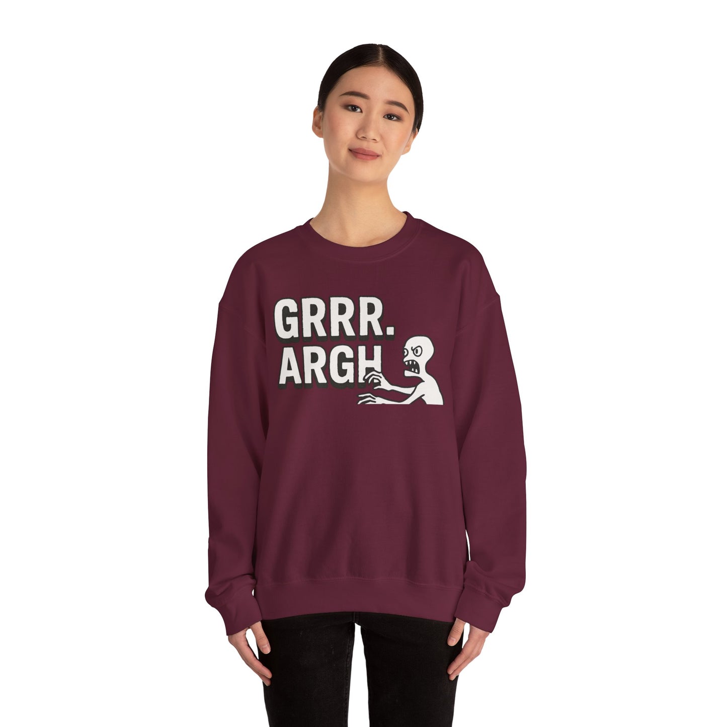 Buffyverse Sweatshirt, Grrr Argh Slayer Jumper, TV Show Fan Apparel, Cozy Crewneck Pullover, Cult Classic Clothing, Horror Fan Gift