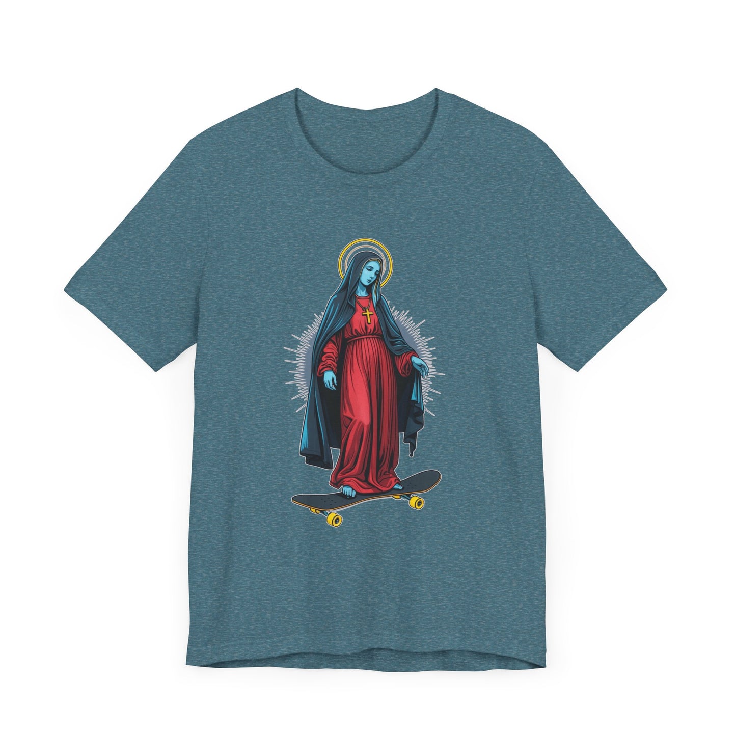 Graphic Tee - Virgin Mary on Skateboard