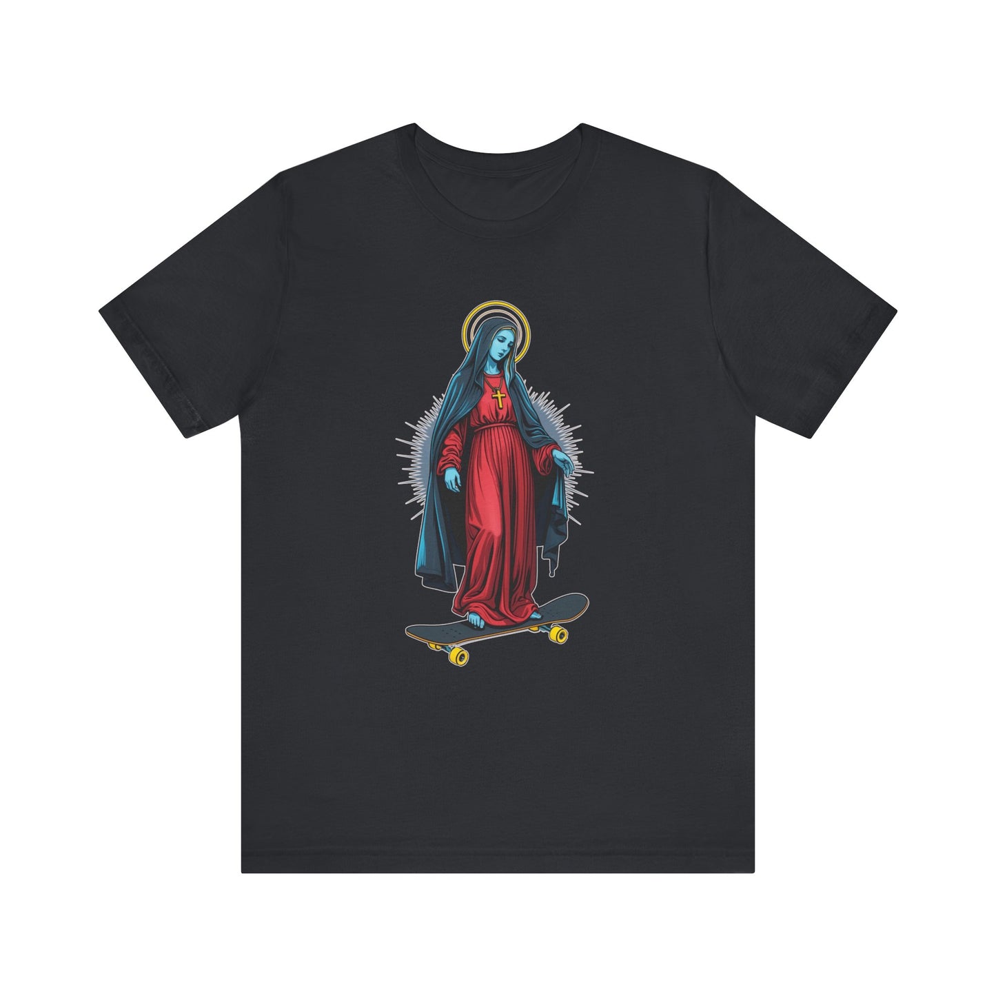 Graphic Tee - Virgin Mary on Skateboard