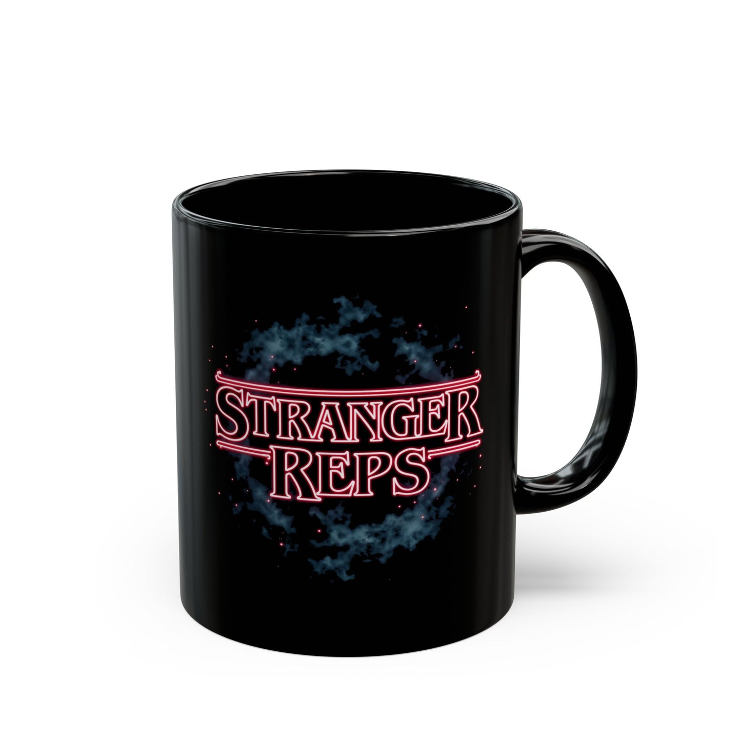 Stranger Reps Black Mug - 11oz & 15oz - Perfect for Fans of Sci-Fi Shows