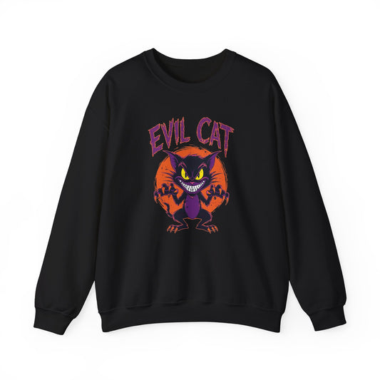 Evil  Cat Unisex Sweatshirt, Funny Cat Lover Gift, Gotham City Theme, Graphic Pullover,Jumper