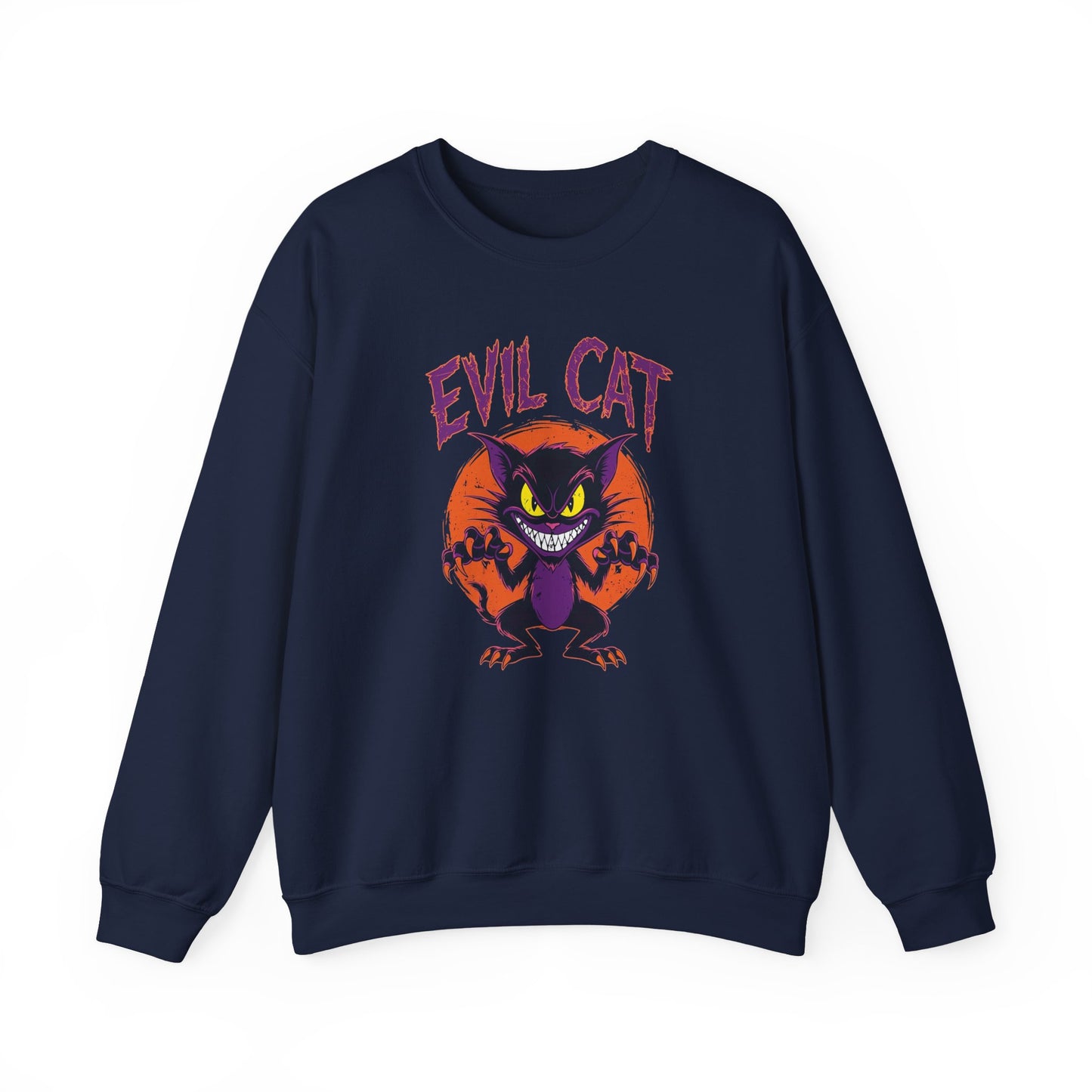 Evil  Cat Unisex Sweatshirt, Funny Cat Lover Gift, Gotham City Theme, Graphic Pullover,Jumper