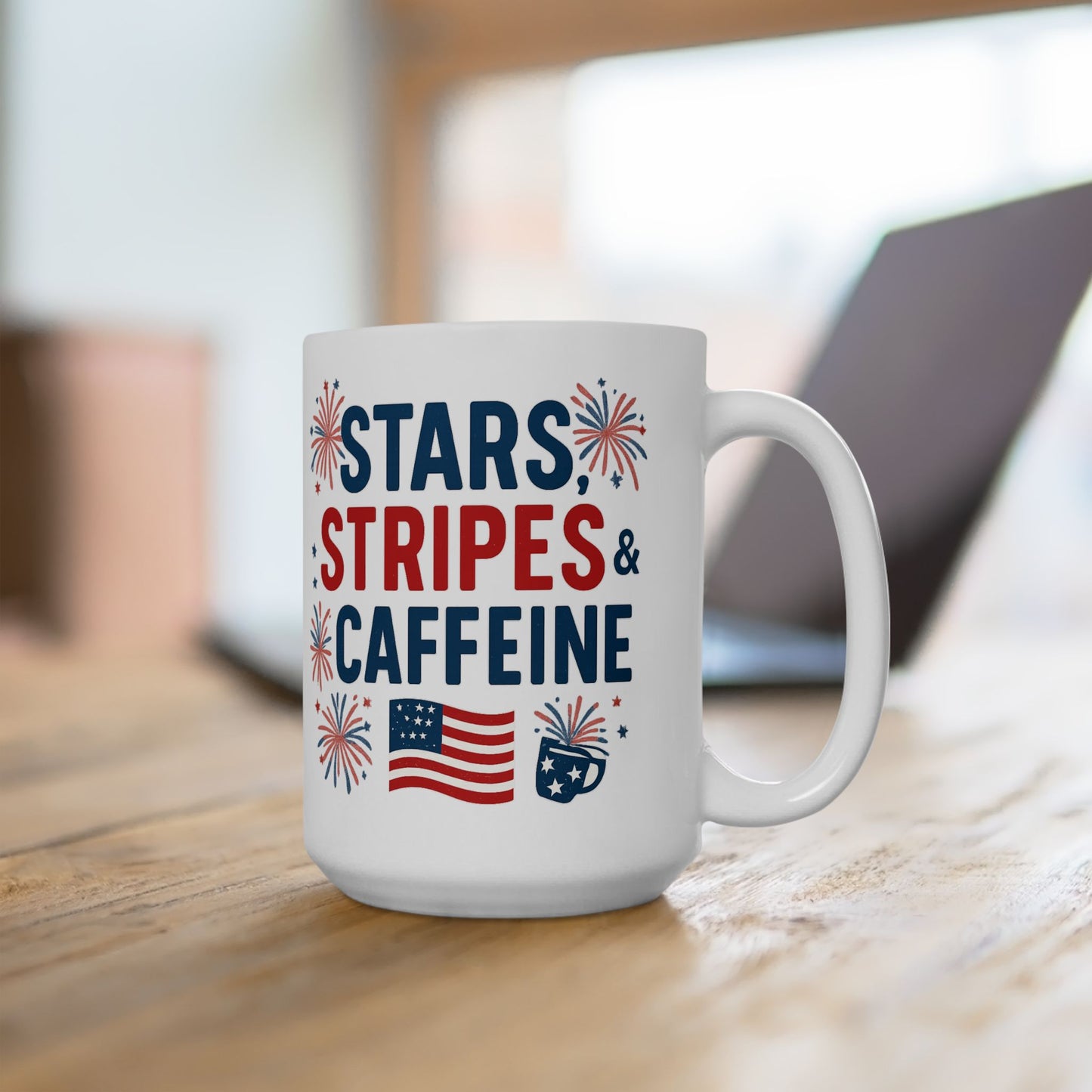 Patriotic Ceramic Mug - Perfect for Coffee Lovers & Celebrating Holidays!