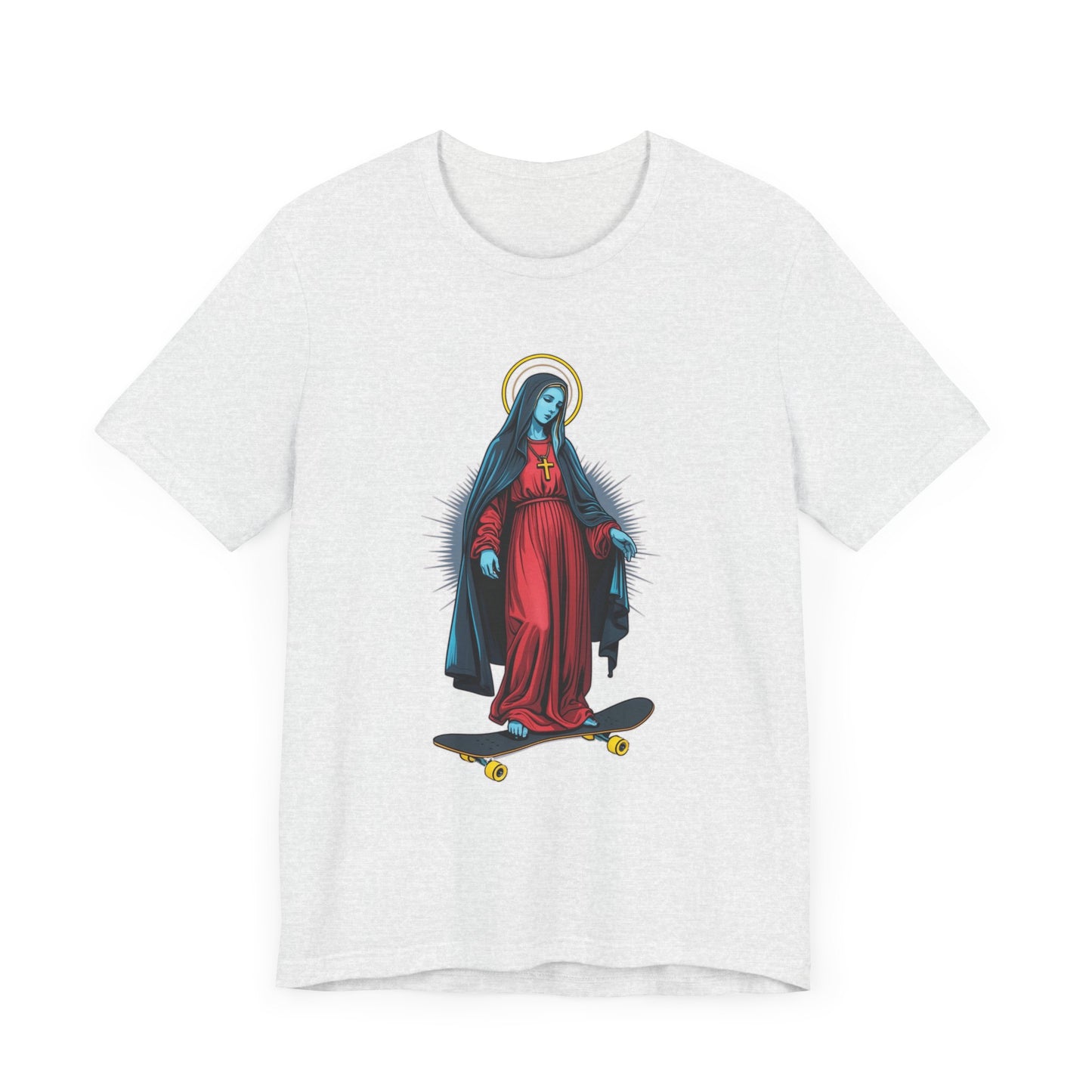Graphic Tee - Virgin Mary on Skateboard