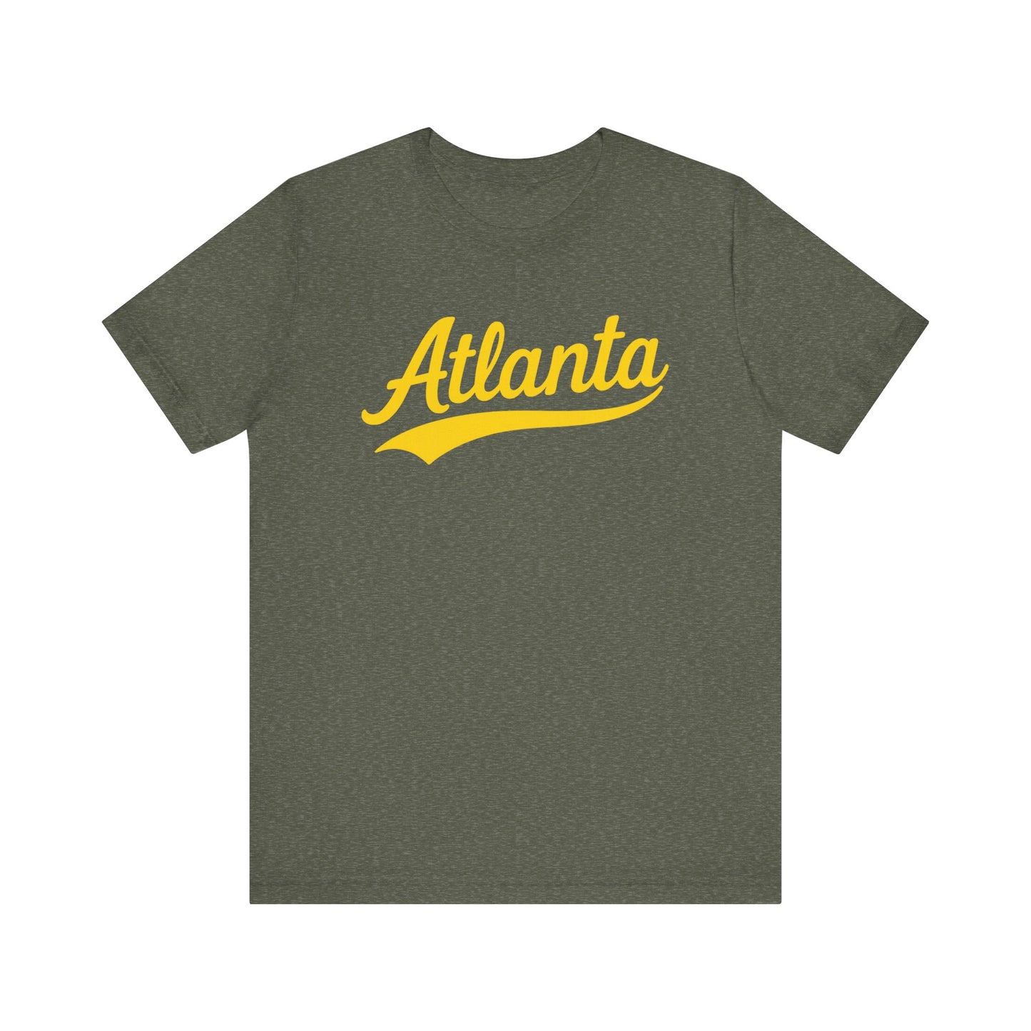City Personalized Tshirt, Customized Gift Tee, Atlanta Yellow, Unisex Jersey Shirt, Travel Shirt