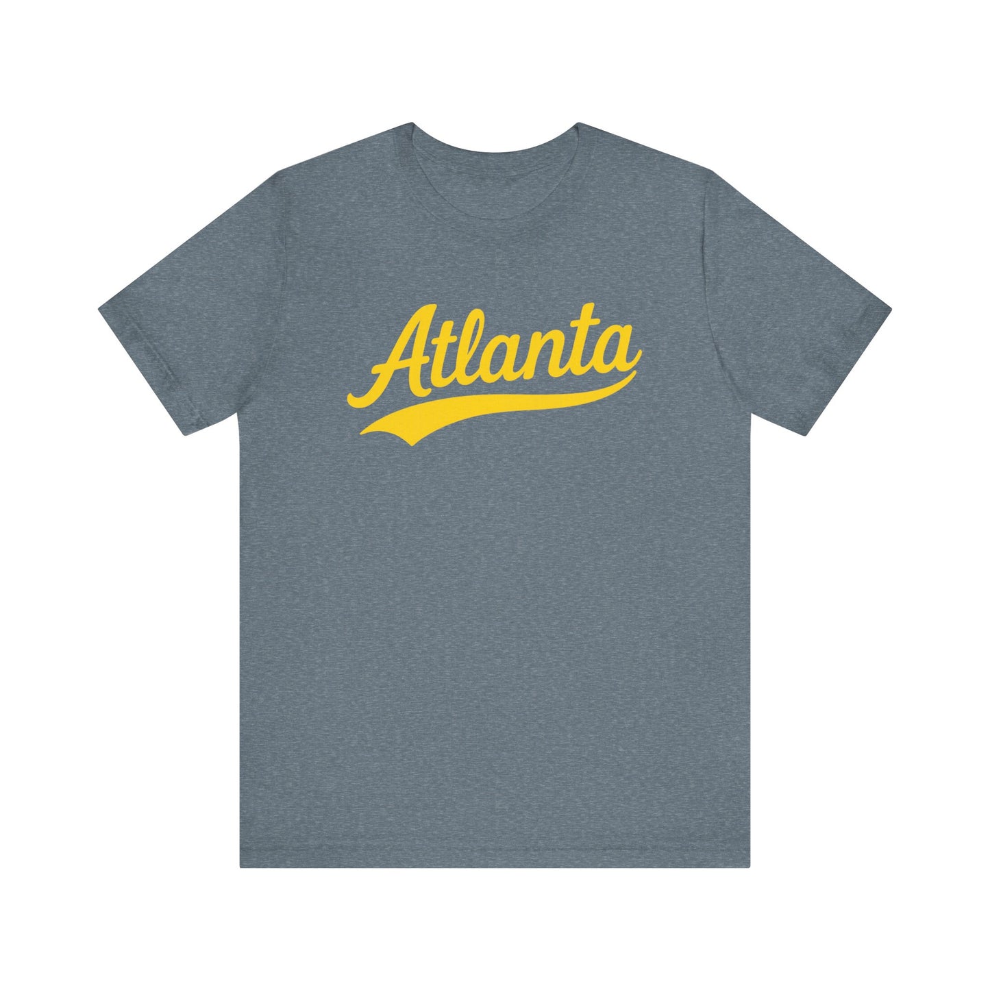 City Personalized Tshirt, Customized Gift Tee, Atlanta Yellow, Unisex Jersey Shirt, Travel Shirt