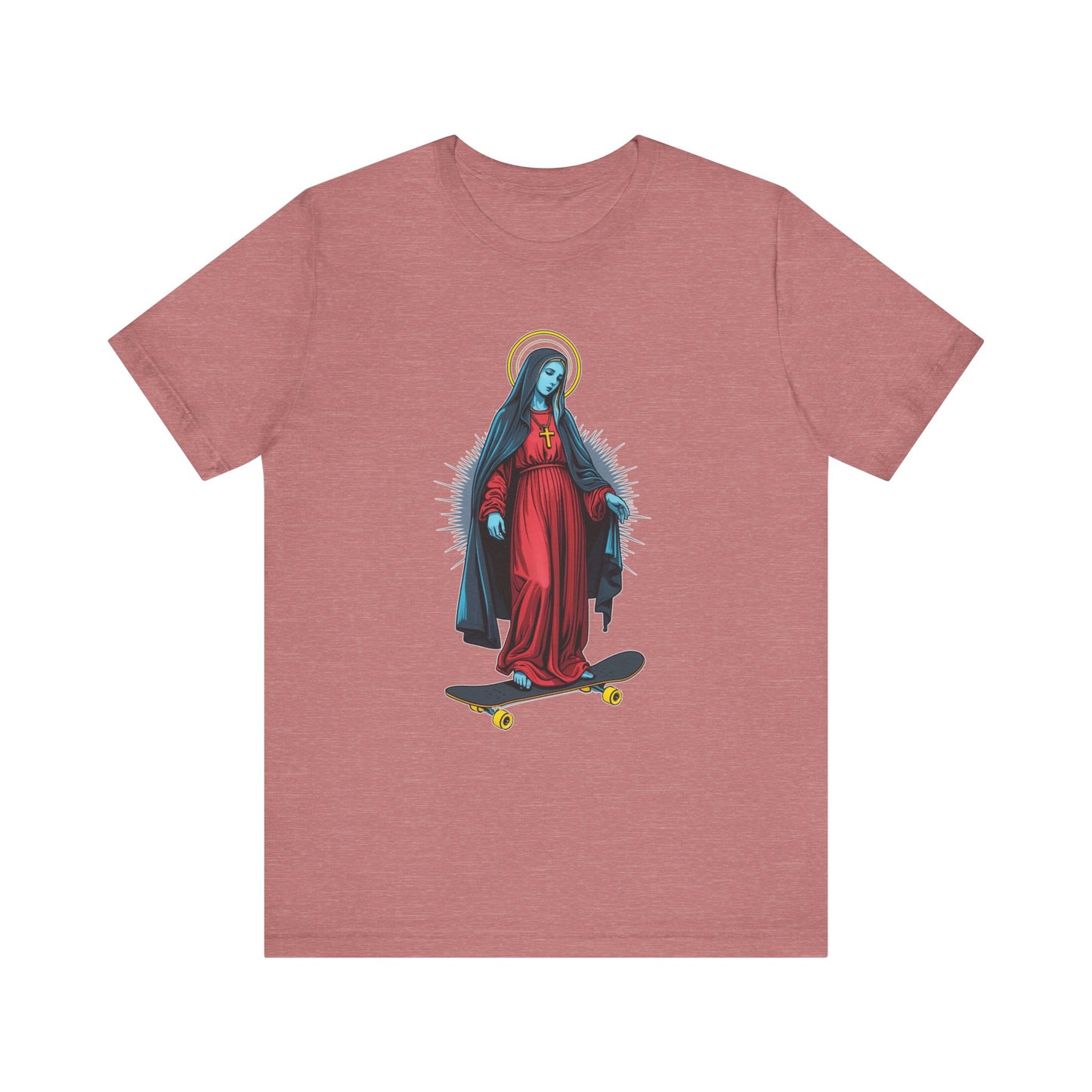 Graphic Tee - Virgin Mary on Skateboard