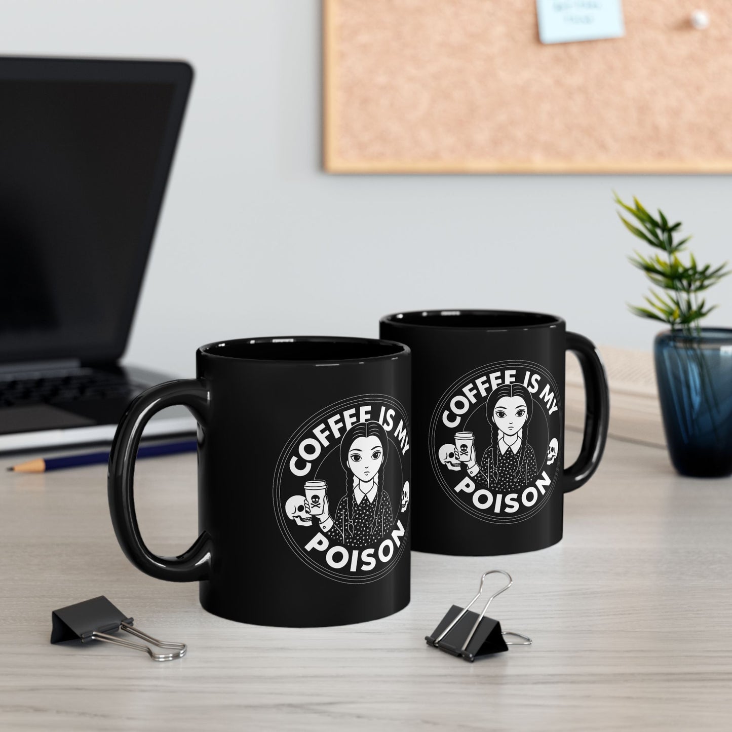 Coffee Is My Poison Black Mug - Perfect Gift for Coffee Lovers - 11oz & 15oz