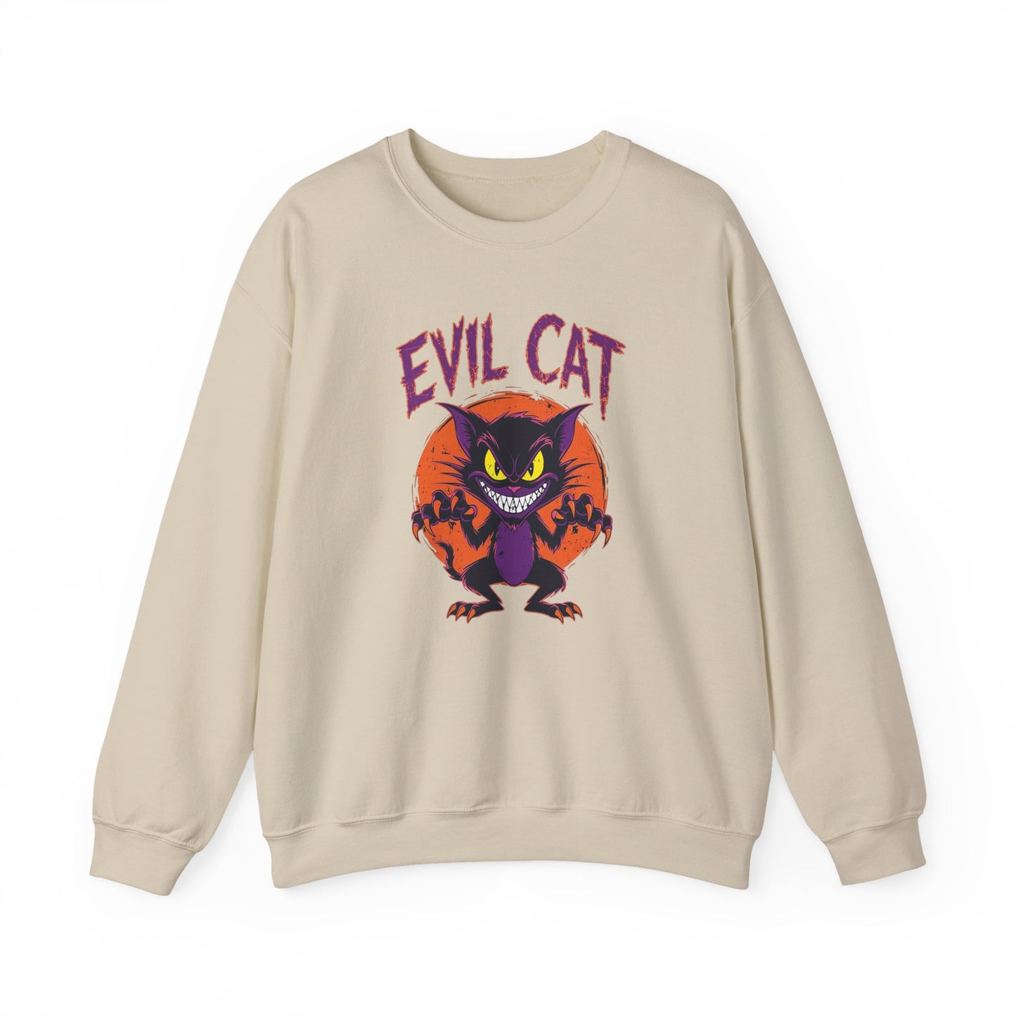 Evil  Cat Unisex Sweatshirt, Funny Cat Lover Gift, Gotham City Theme, Graphic Pullover,Jumper