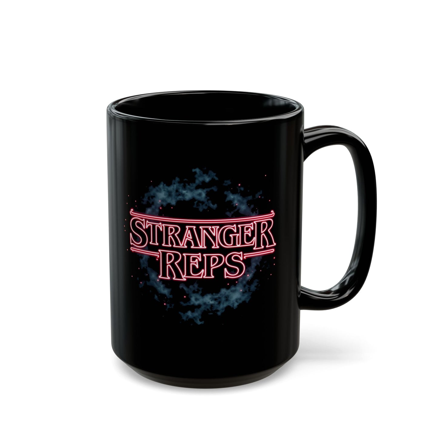 Stranger Reps Black Mug - 11oz & 15oz - Perfect for Fans of Sci-Fi Shows