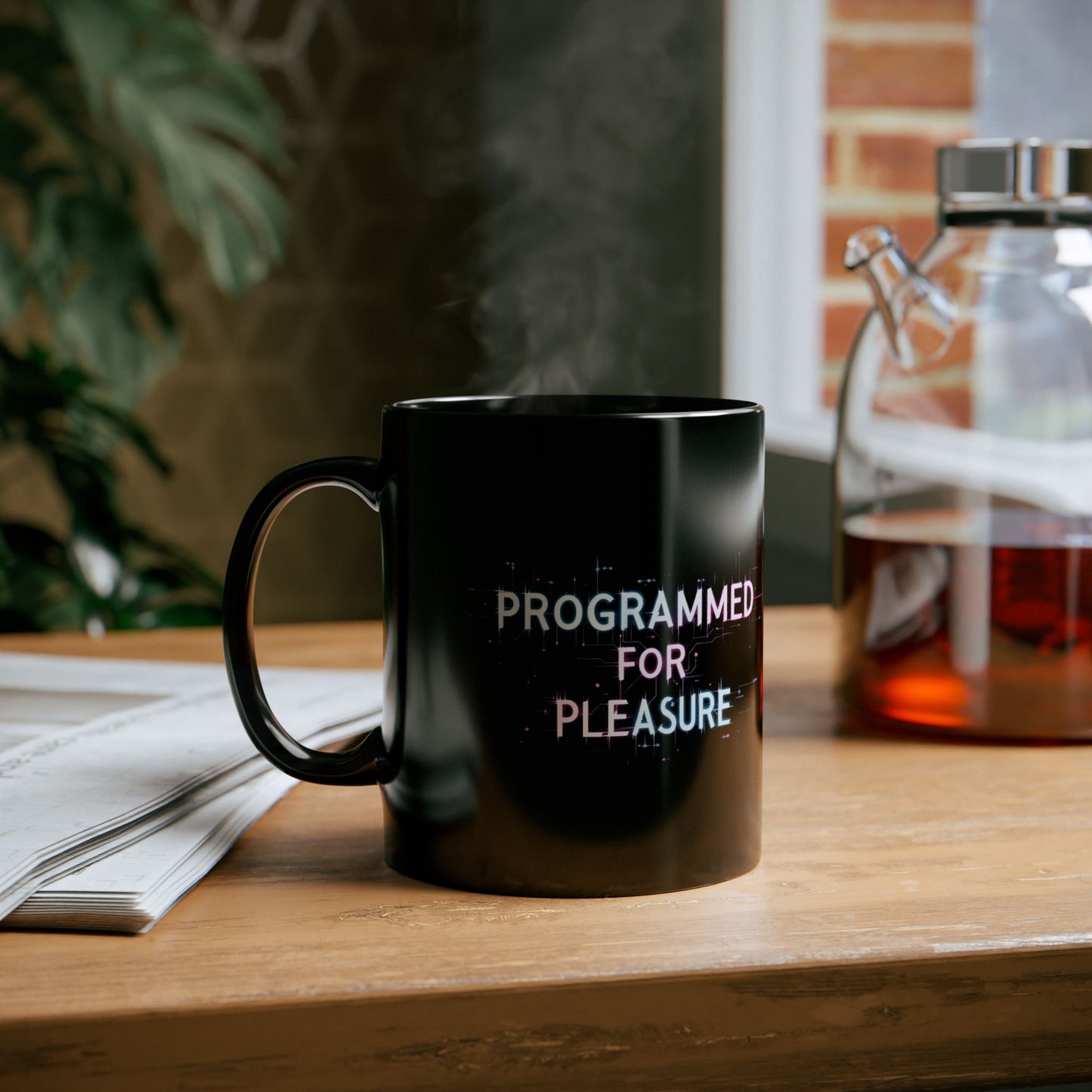 Programmed for Pleasure Black Mug - 11oz & 15oz - Perfect Gift for Tech Lovers