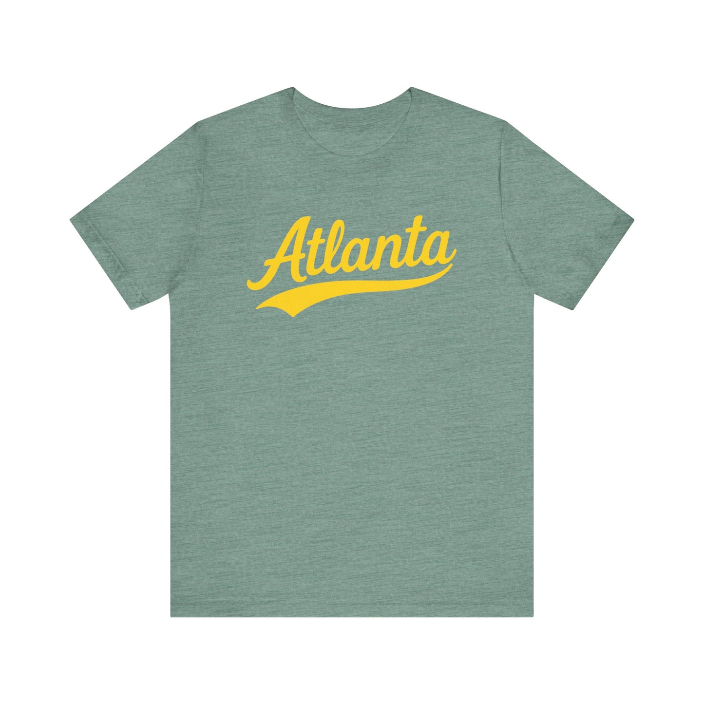 City Personalized Tshirt, Customized Gift Tee, Atlanta Yellow, Unisex Jersey Shirt, Travel Shirt