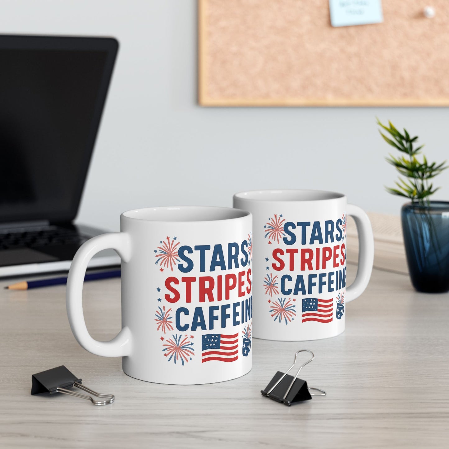 Patriotic Ceramic Mug - Perfect for Coffee Lovers & Celebrating Holidays!