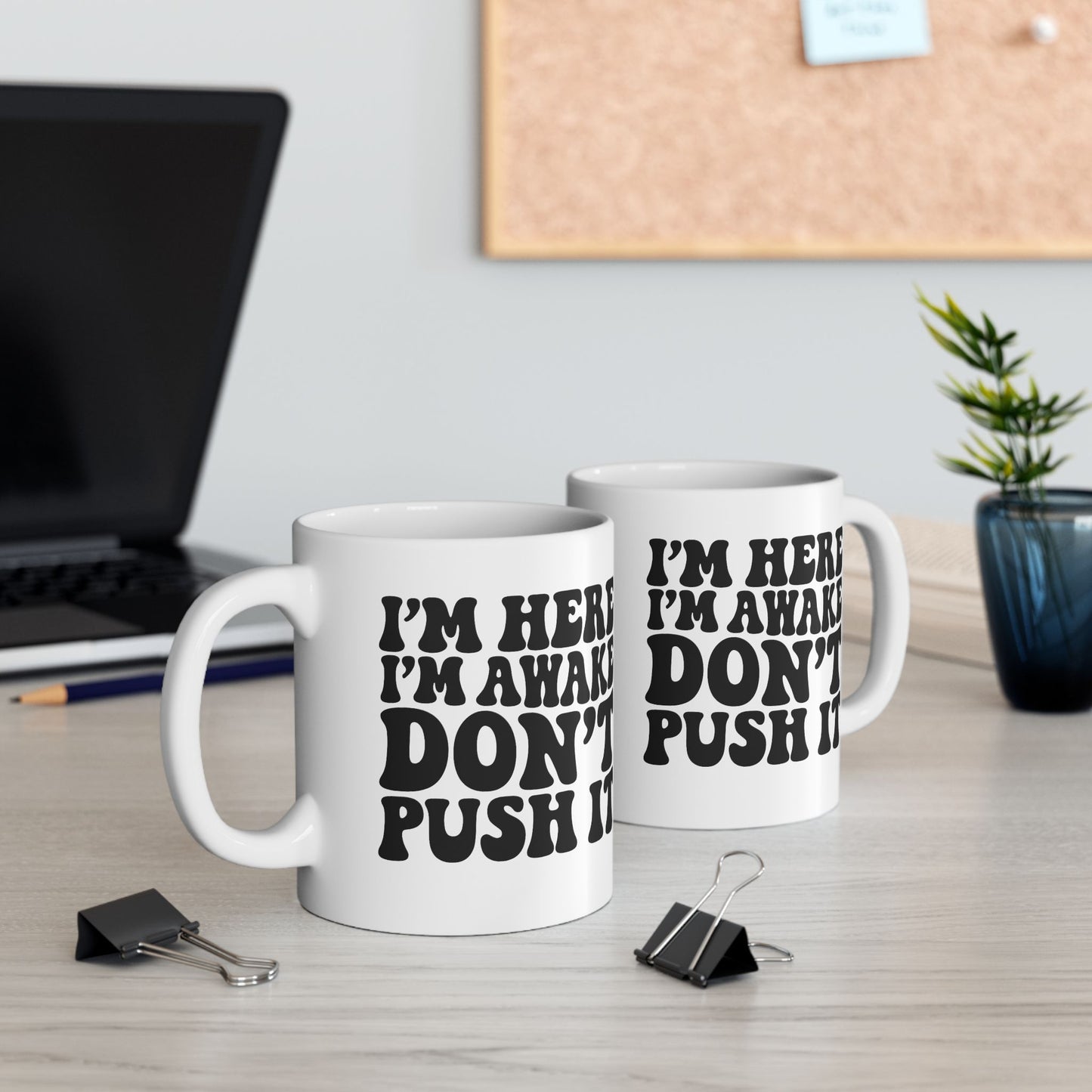 Funny Ceramic Mug - "I'm Not a Morning Person" Coffee Cup