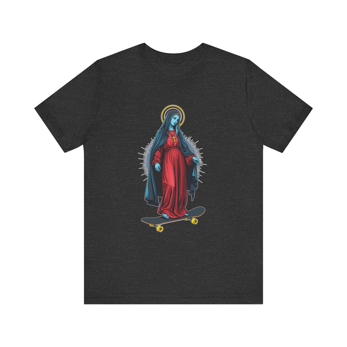Graphic Tee - Virgin Mary on Skateboard