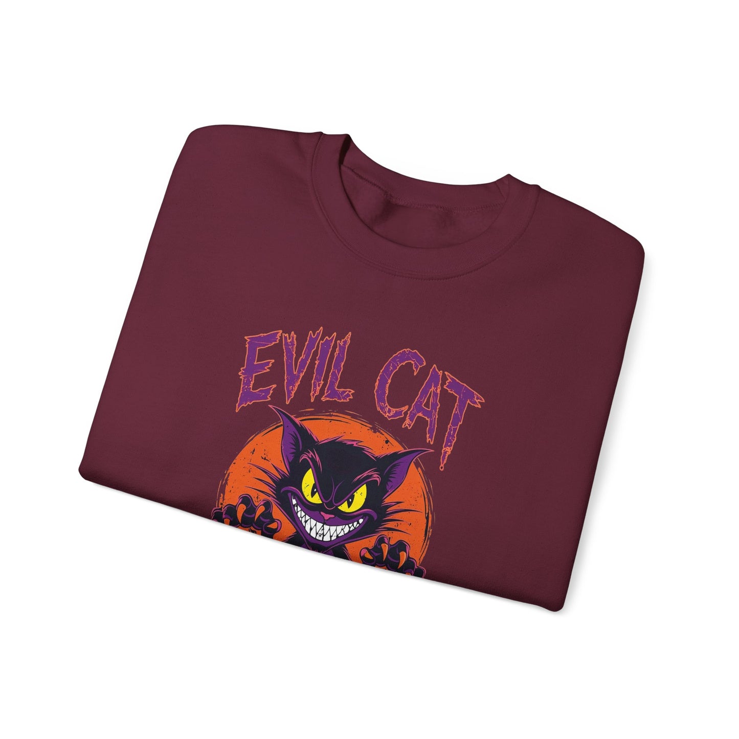 Evil  Cat Unisex Sweatshirt, Funny Cat Lover Gift, Gotham City Theme, Graphic Pullover,Jumper