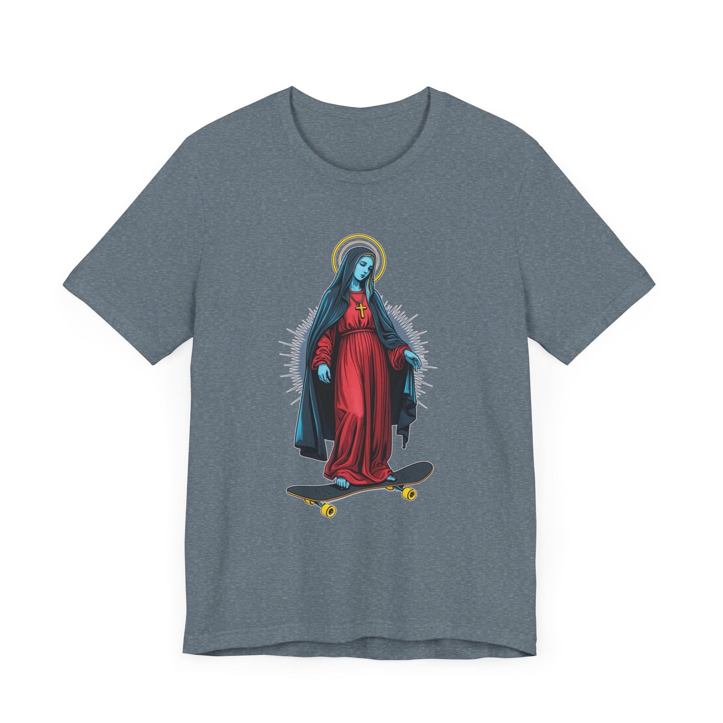 Graphic Tee - Virgin Mary on Skateboard