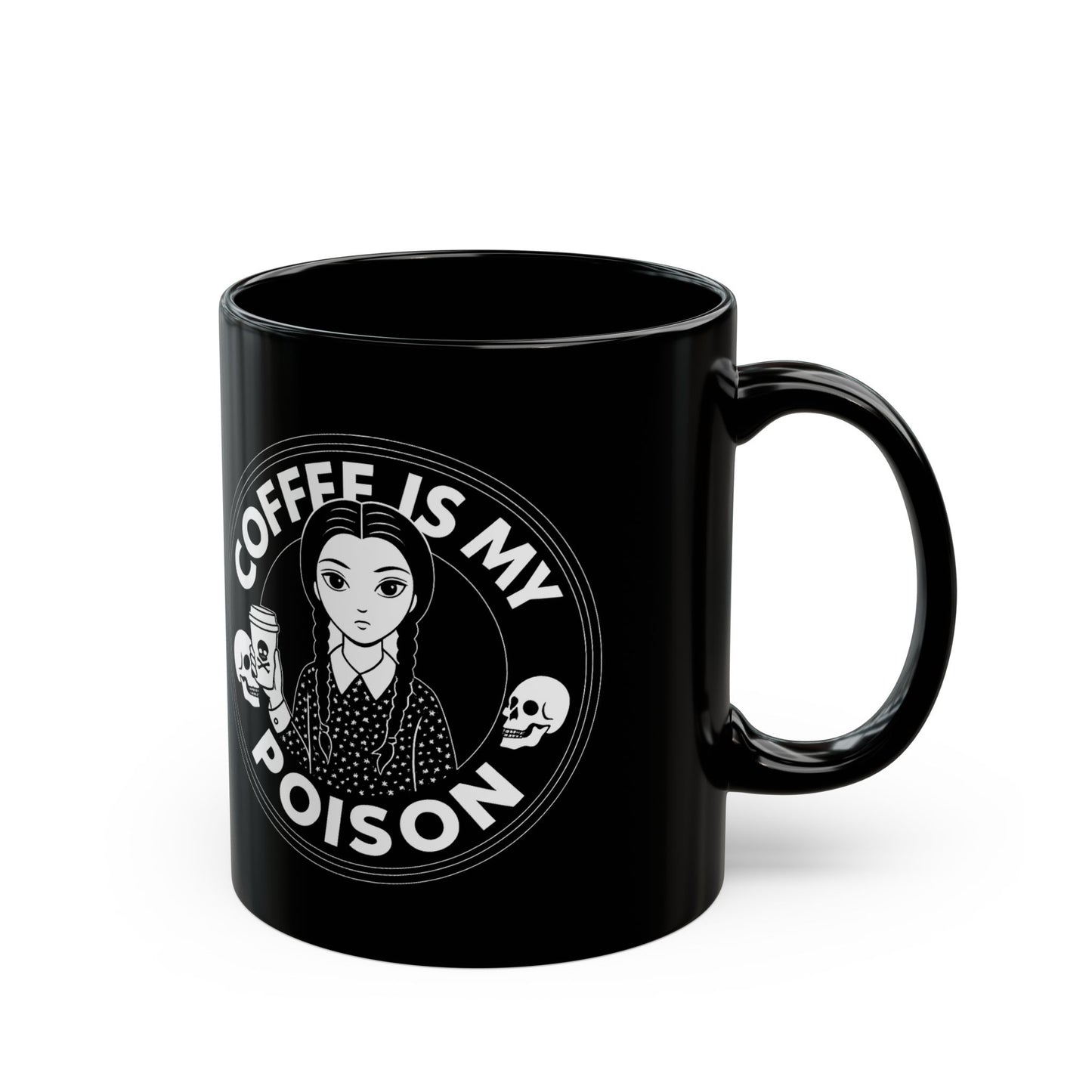 Coffee Is My Poison Black Mug - Perfect Gift for Coffee Lovers - 11oz & 15oz