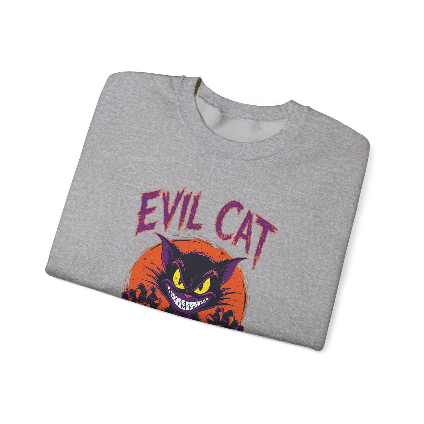 Evil  Cat Unisex Sweatshirt, Funny Cat Lover Gift, Gotham City Theme, Graphic Pullover,Jumper