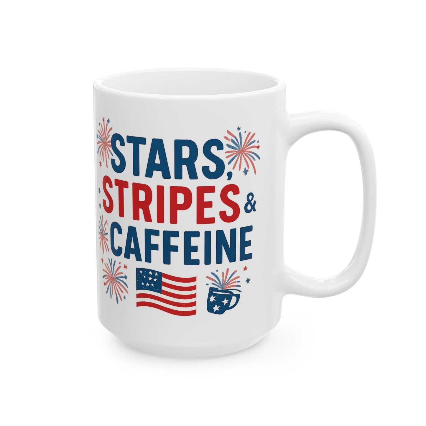 Patriotic Ceramic Mug - Perfect for Coffee Lovers & Celebrating Holidays!