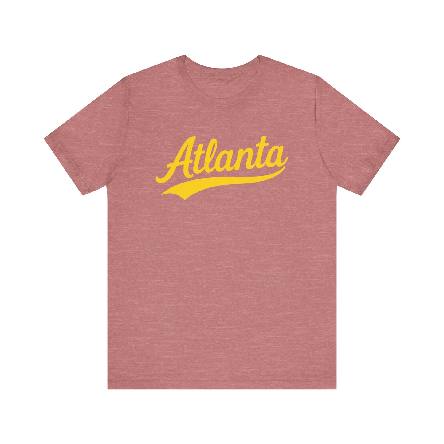 City Personalized Tshirt, Customized Gift Tee, Atlanta Yellow, Unisex Jersey Shirt, Travel Shirt