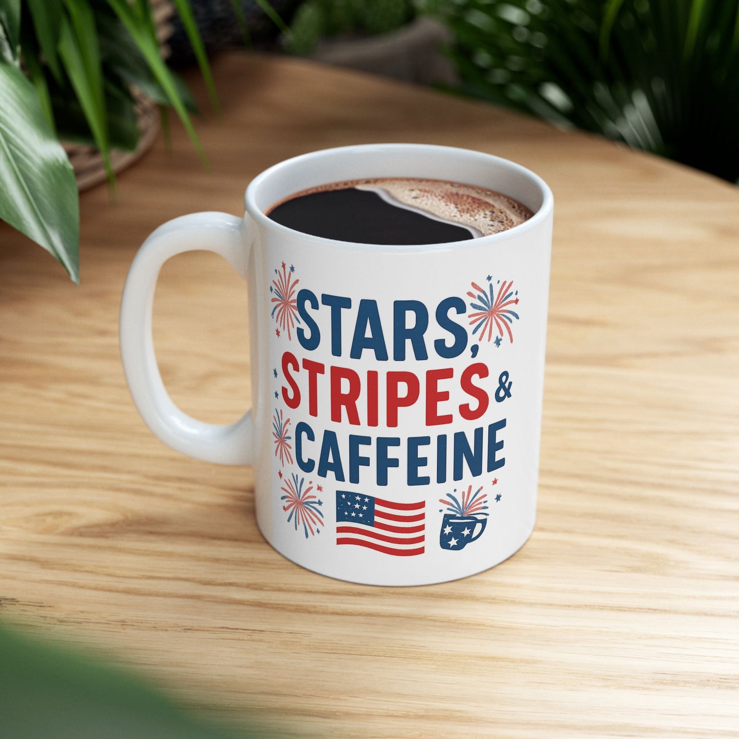 Patriotic Ceramic Mug - Perfect for Coffee Lovers & Celebrating Holidays!