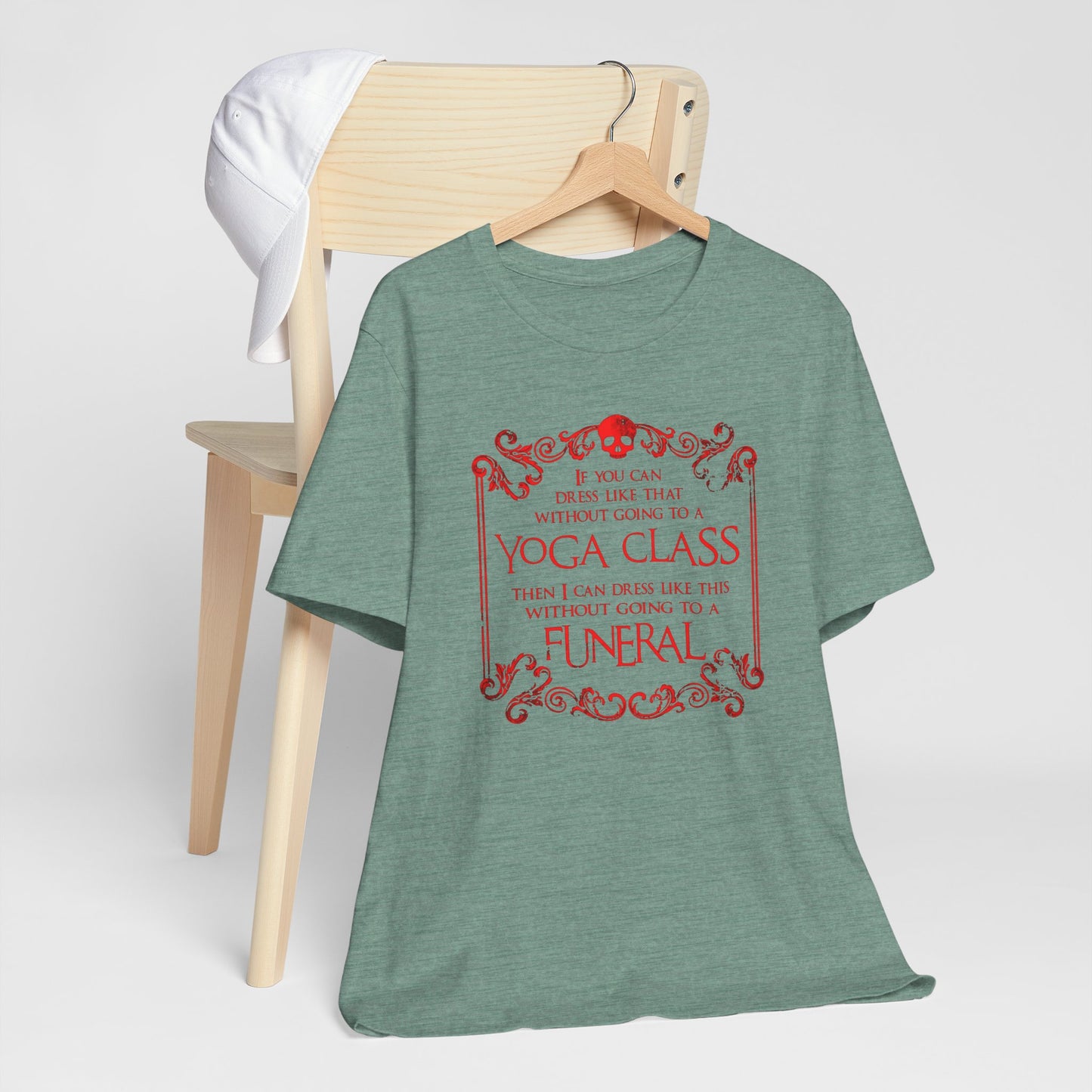 T-Shirt - Yoga Class Vs Funeral Attire Comparison Tee