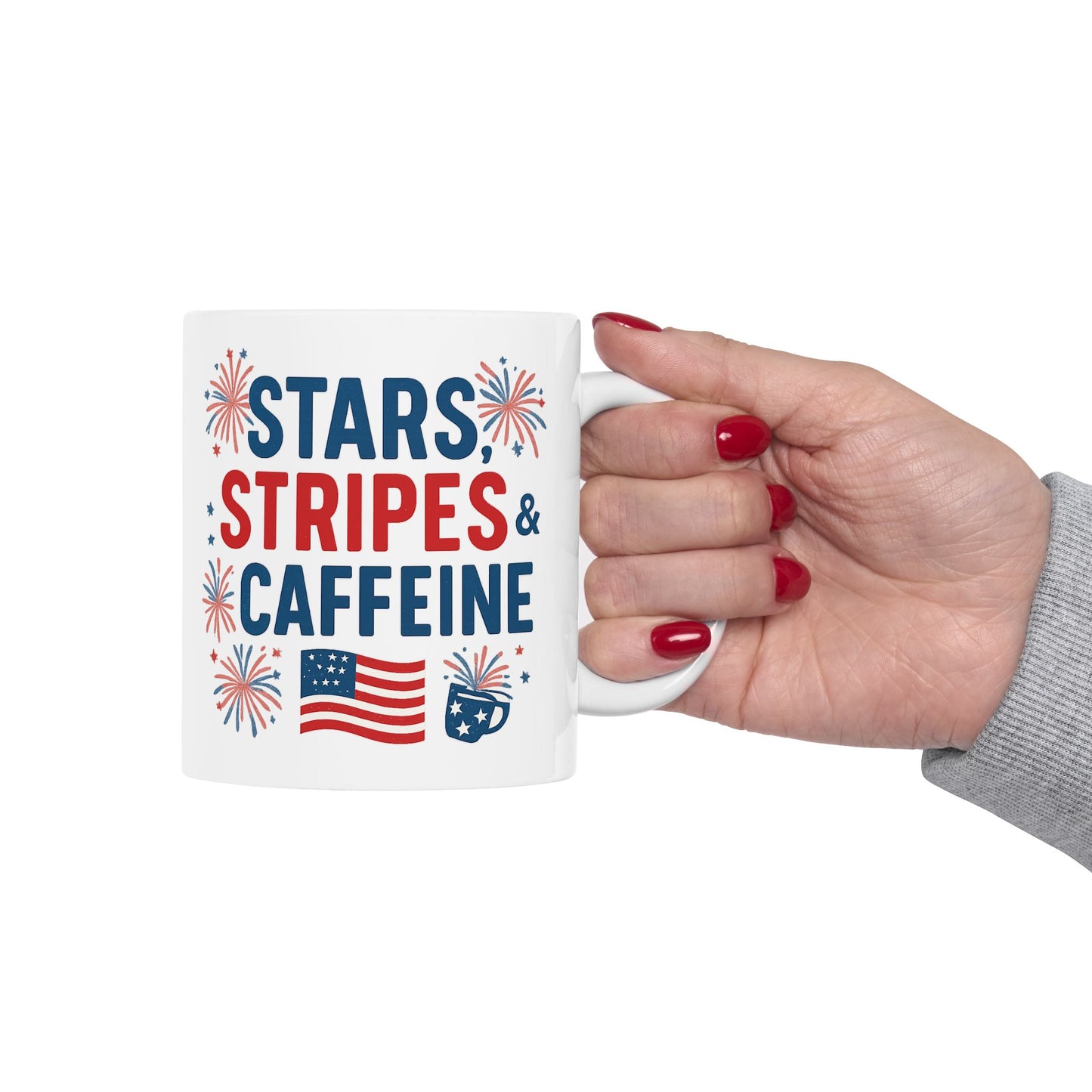 Patriotic Ceramic Mug - Perfect for Coffee Lovers & Celebrating Holidays!
