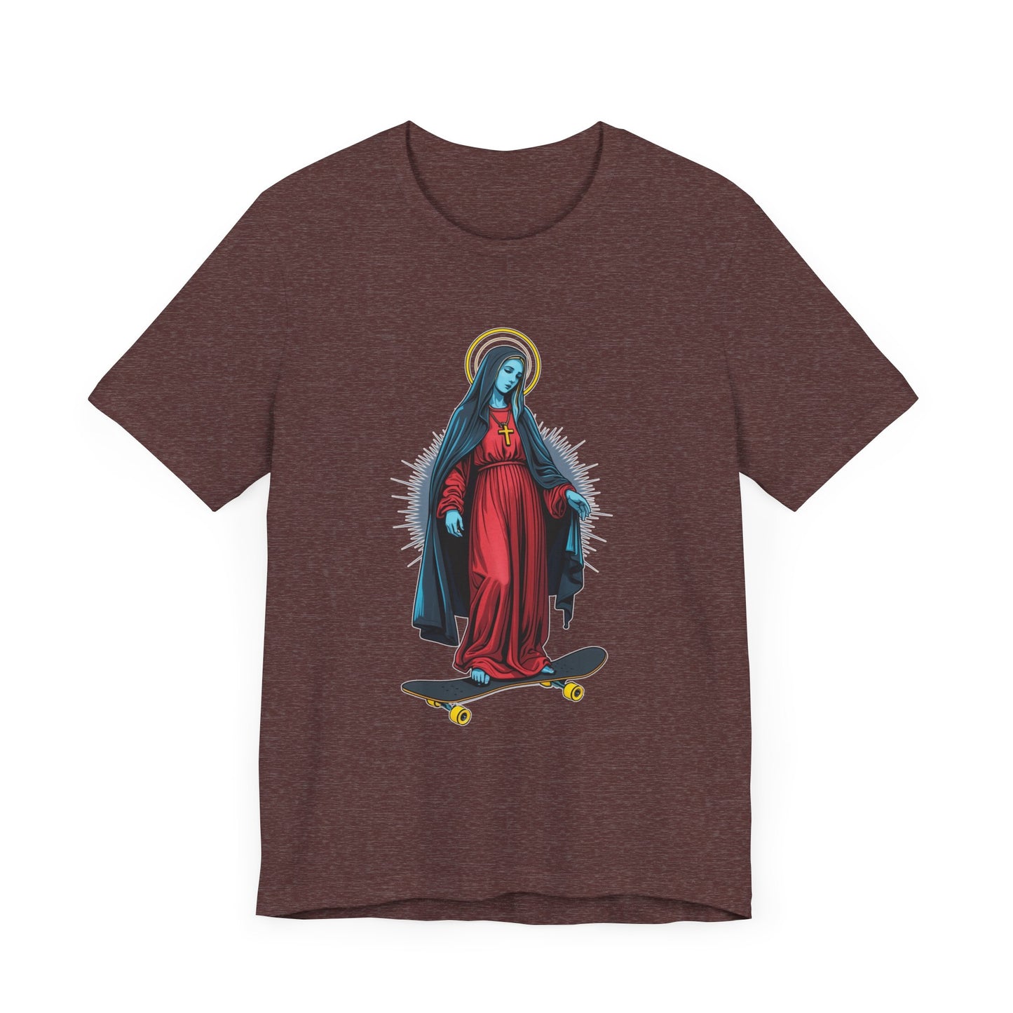 Graphic Tee - Virgin Mary on Skateboard