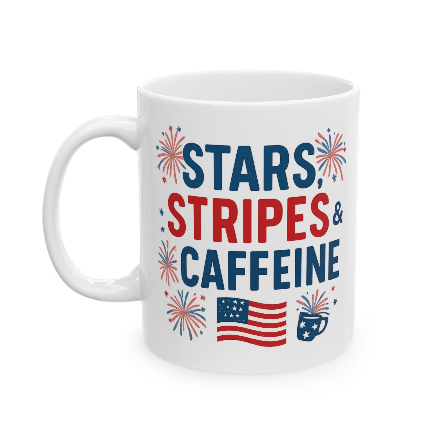 Patriotic Ceramic Mug - Perfect for Coffee Lovers & Celebrating Holidays!