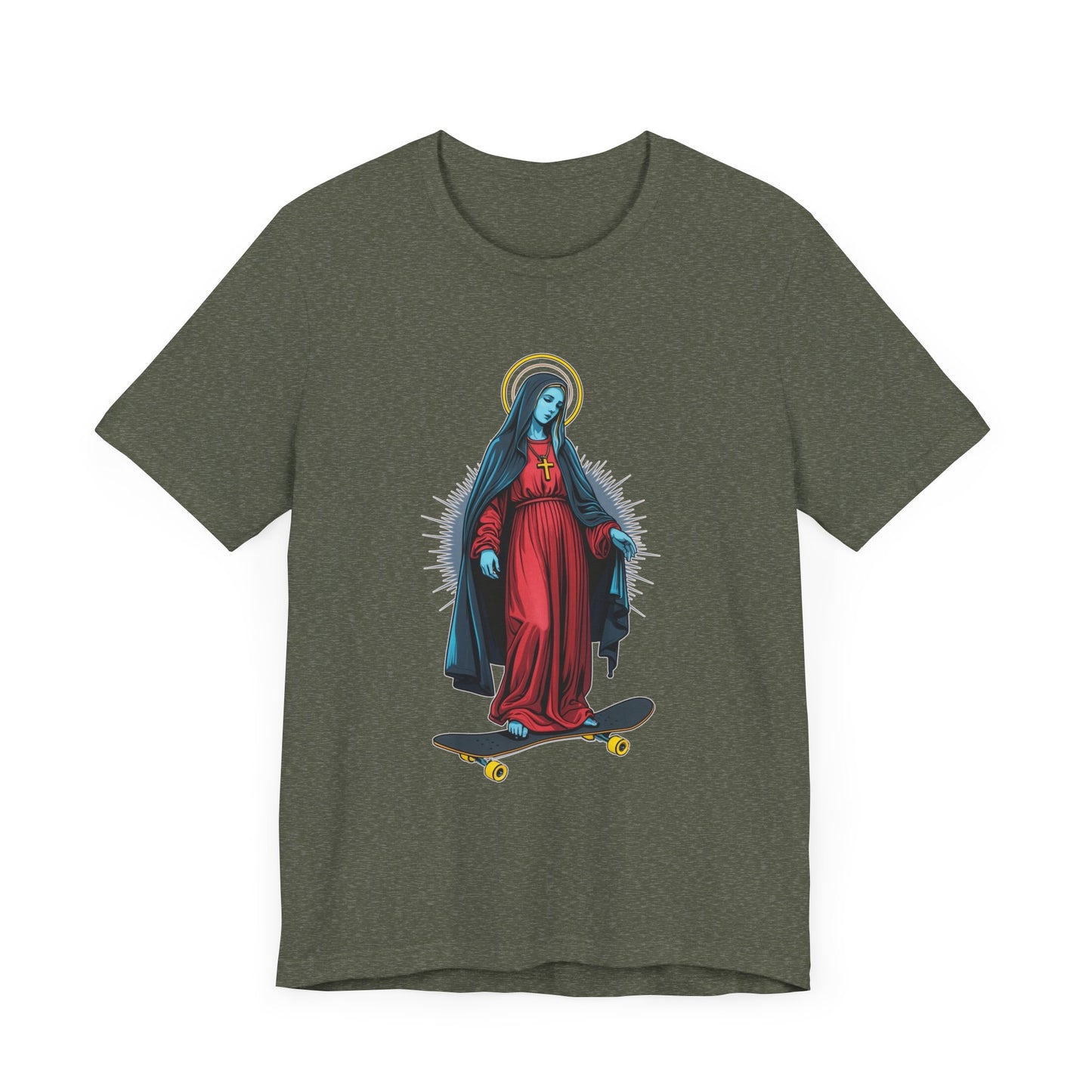 Graphic Tee - Virgin Mary on Skateboard